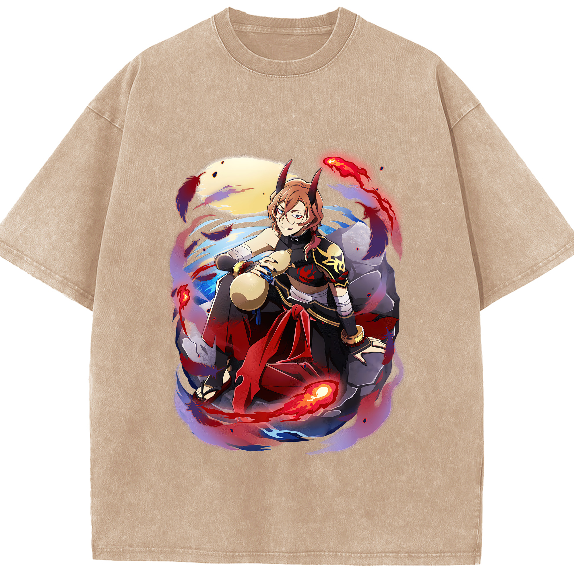 （画像用） 文豪ストレイドッグス Bungo Stray Dogs 綿100% ヴィンテージ風 半袖Tシャツ（フロントプリント）