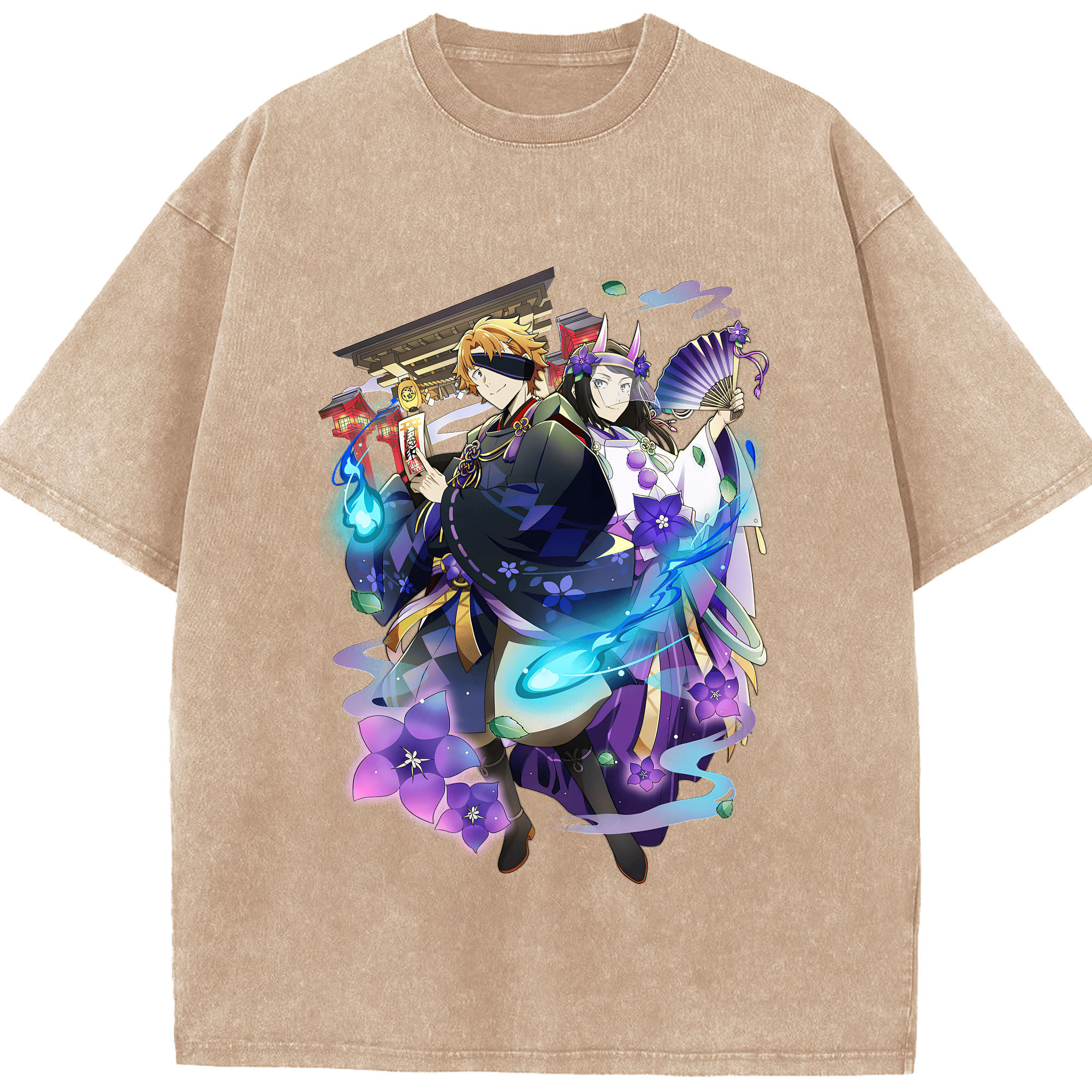（画像用） 文豪ストレイドッグス Bungo Stray Dogs 綿100% ヴィンテージ風 半袖Tシャツ（フロントプリント）