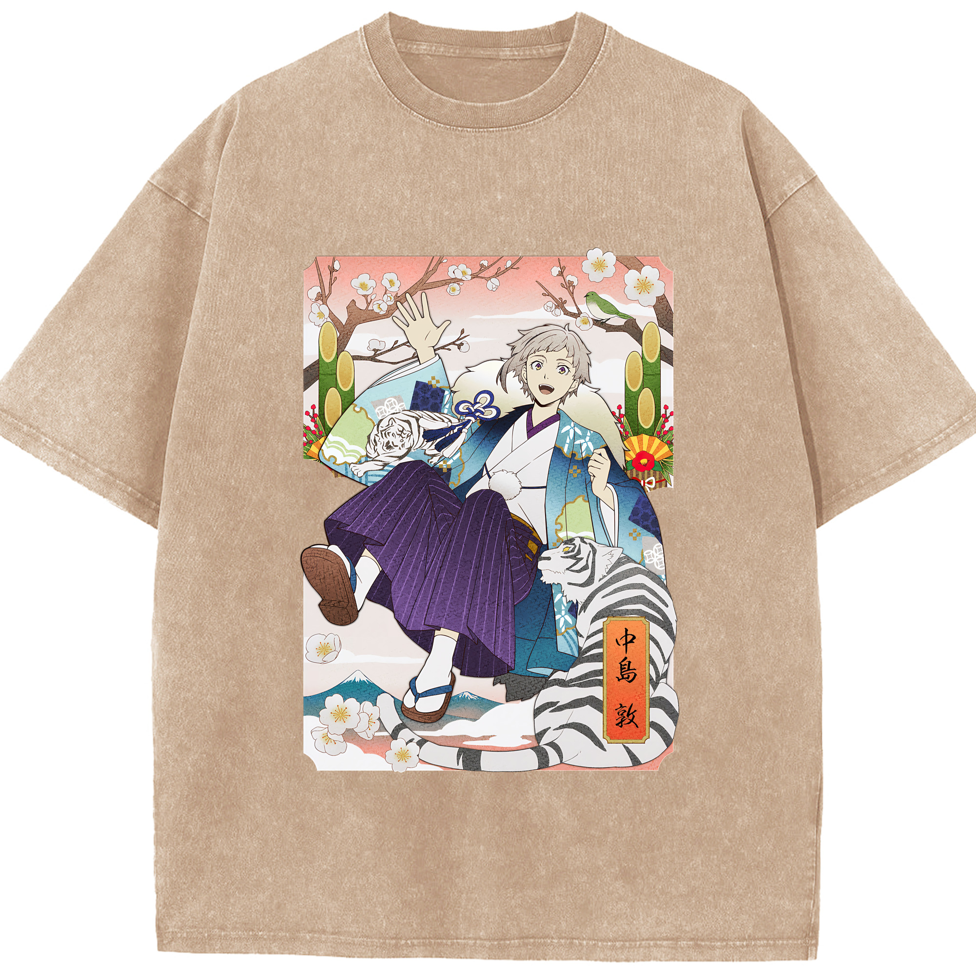 （画像用） 文豪ストレイドッグス Bungo Stray Dogs 綿100% ヴィンテージ風 半袖Tシャツ（フロントプリント）