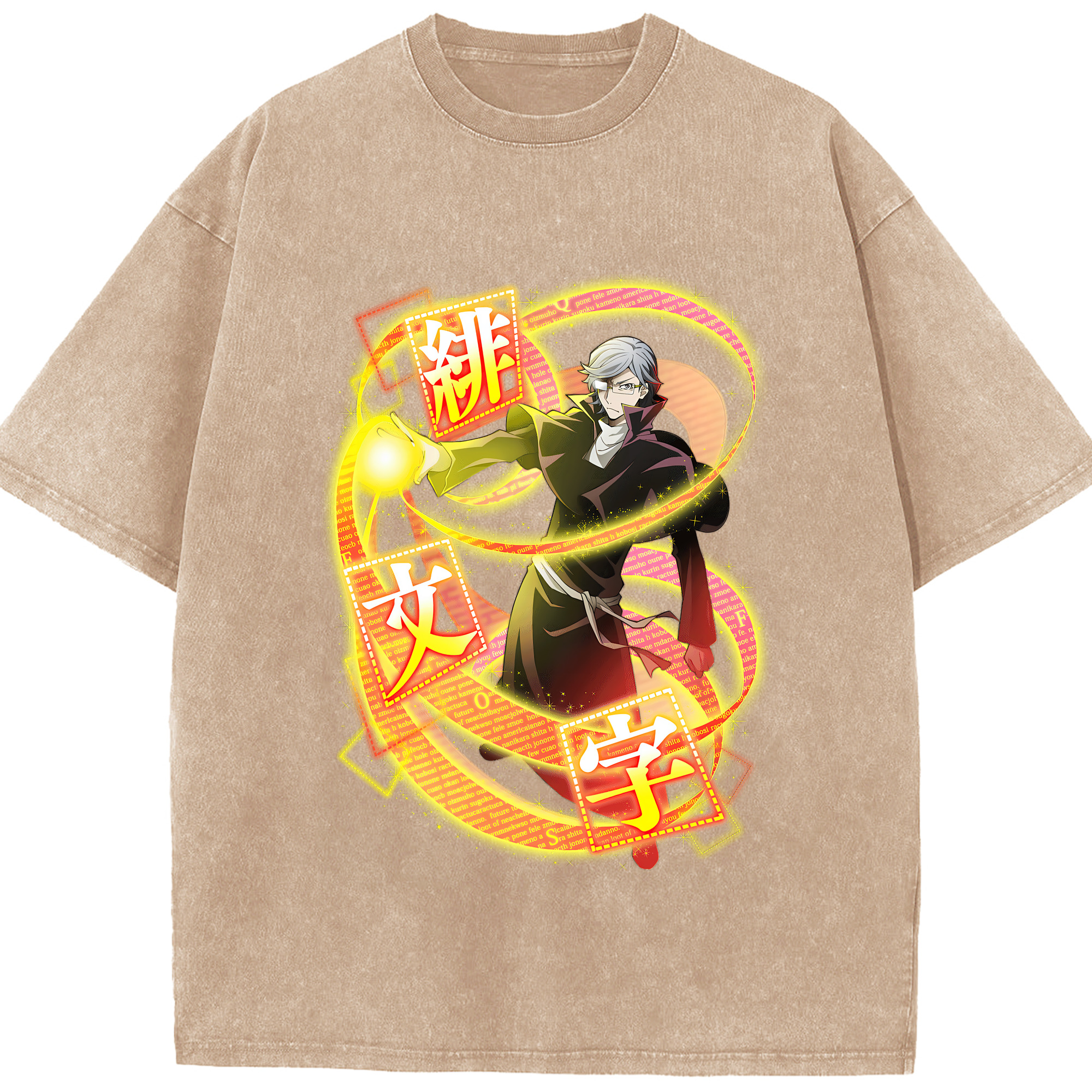 （画像用） 文豪ストレイドッグス Bungo Stray Dogs 綿100% ヴィンテージ風 半袖Tシャツ（フロントプリント）
