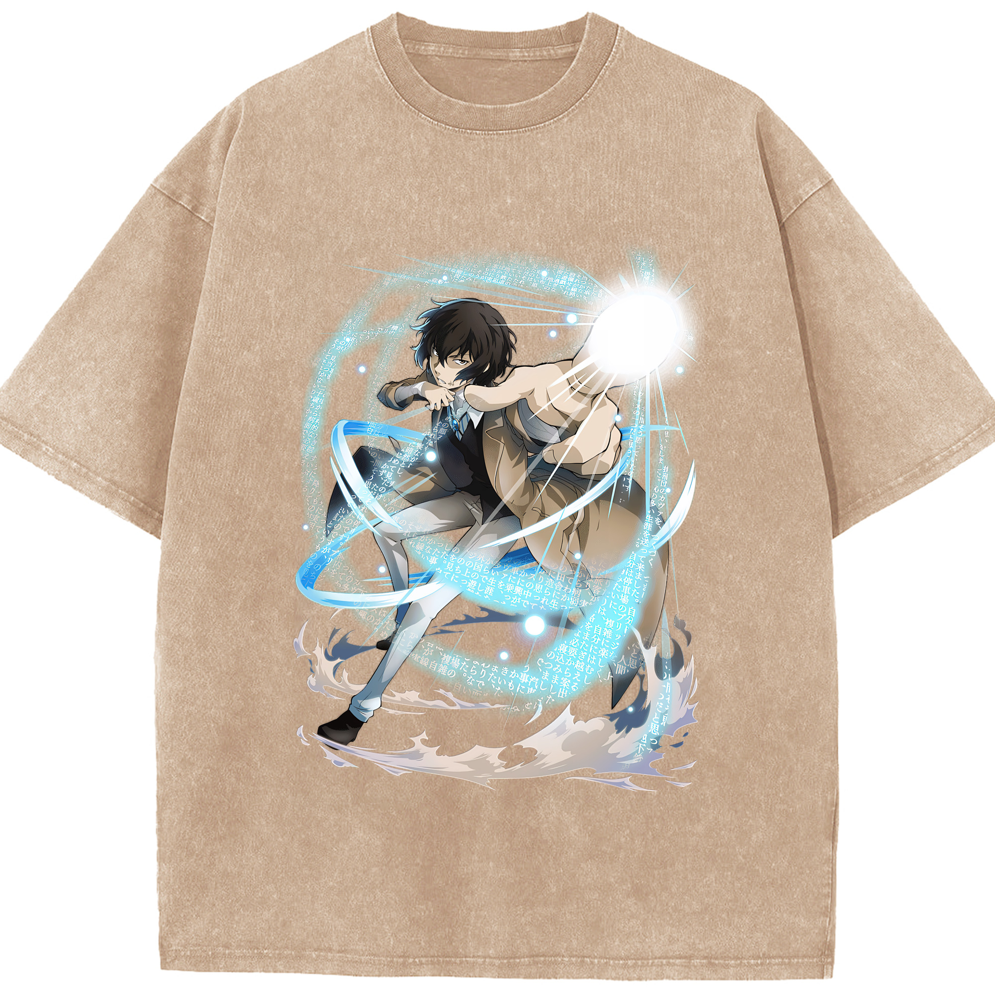 （画像用） 文豪ストレイドッグス Bungo Stray Dogs 綿100% ヴィンテージ風 半袖Tシャツ（フロントプリント）