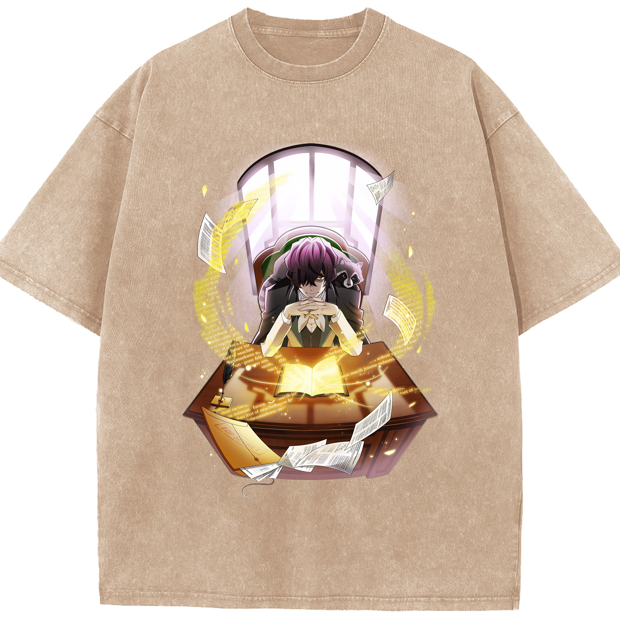 （画像用） 文豪ストレイドッグス Bungo Stray Dogs 綿100% ヴィンテージ風 半袖Tシャツ（フロントプリント）