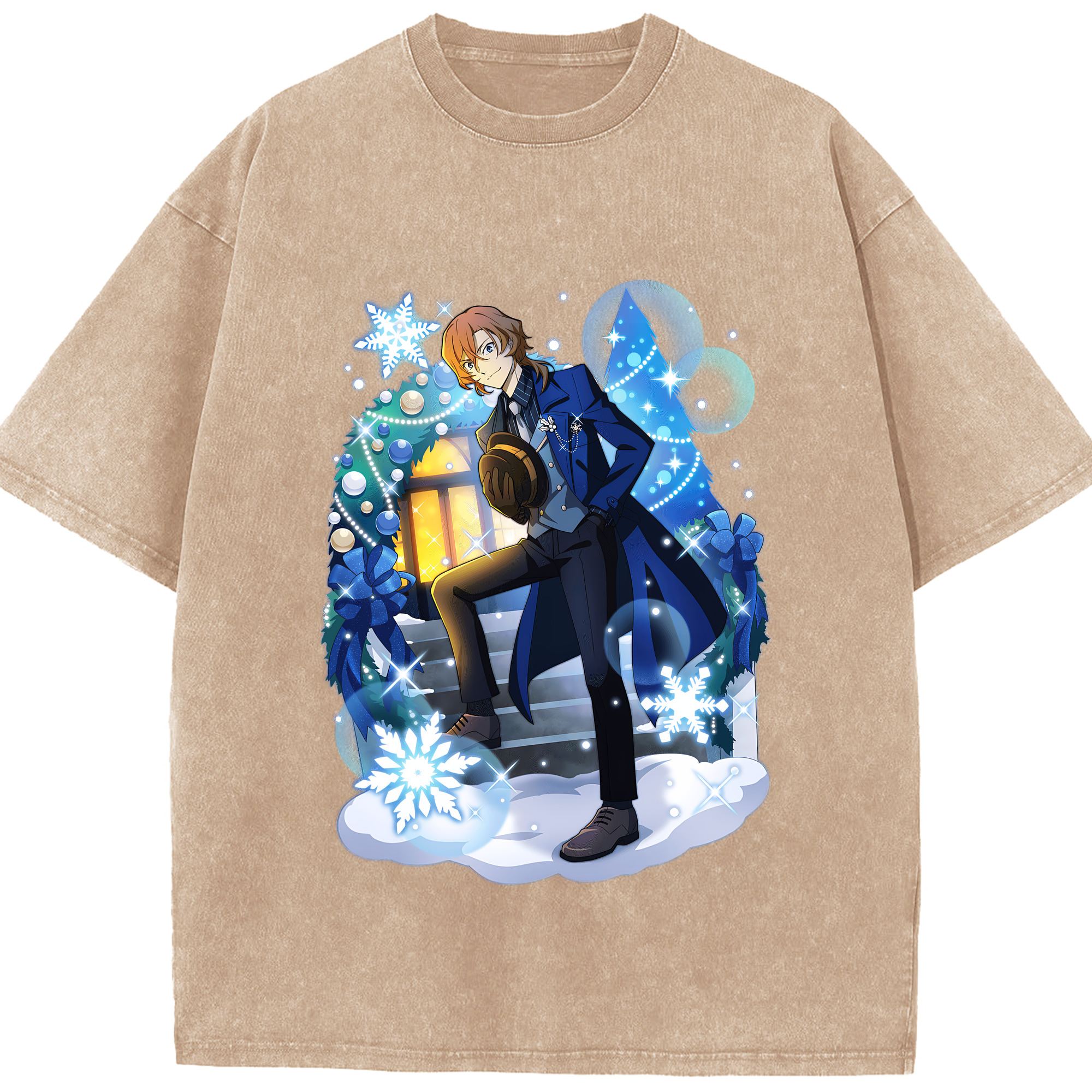 （画像用） 文豪ストレイドッグス Bungo Stray Dogs 綿100% ヴィンテージ風 半袖Tシャツ（フロントプリント）