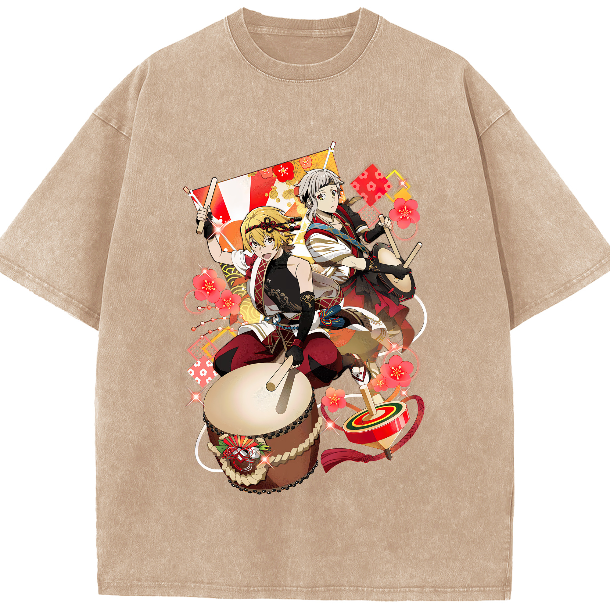 （画像用） 文豪ストレイドッグス Bungo Stray Dogs 綿100% ヴィンテージ風 半袖Tシャツ（フロントプリント）