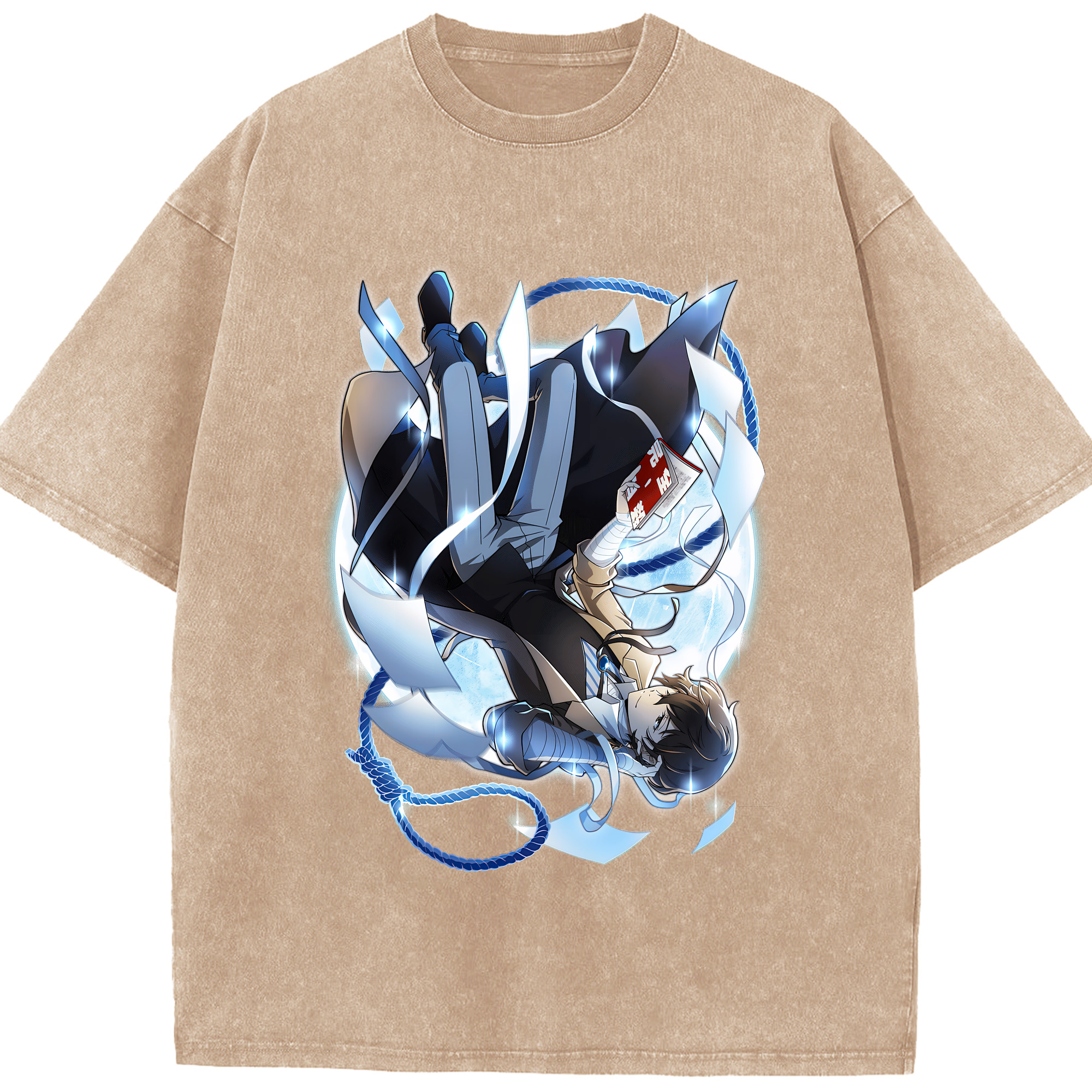 （画像用） 文豪ストレイドッグス Bungo Stray Dogs 綿100% ヴィンテージ風 半袖Tシャツ（フロントプリント）