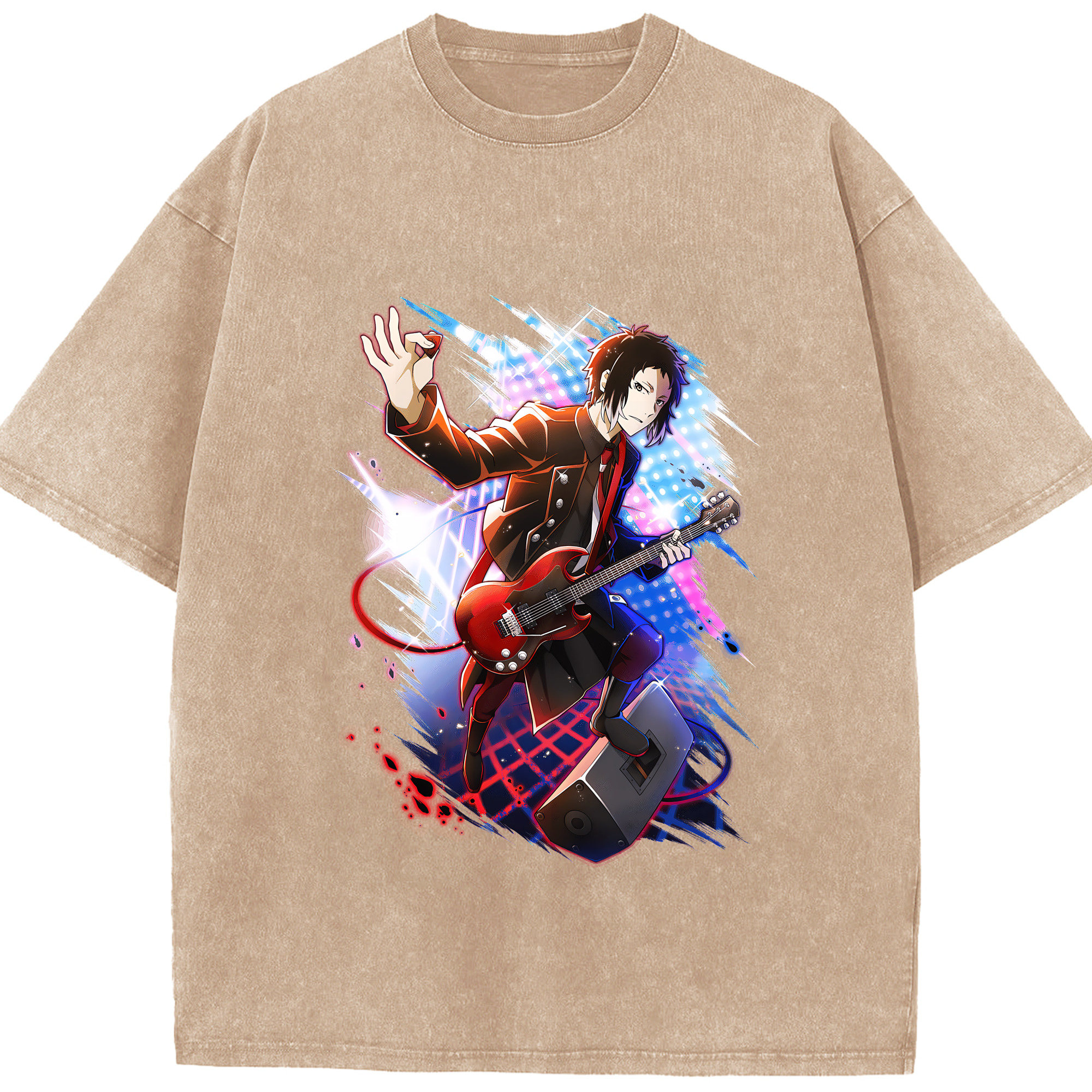（画像用） 文豪ストレイドッグス Bungo Stray Dogs 綿100% ヴィンテージ風 半袖Tシャツ（フロントプリント）