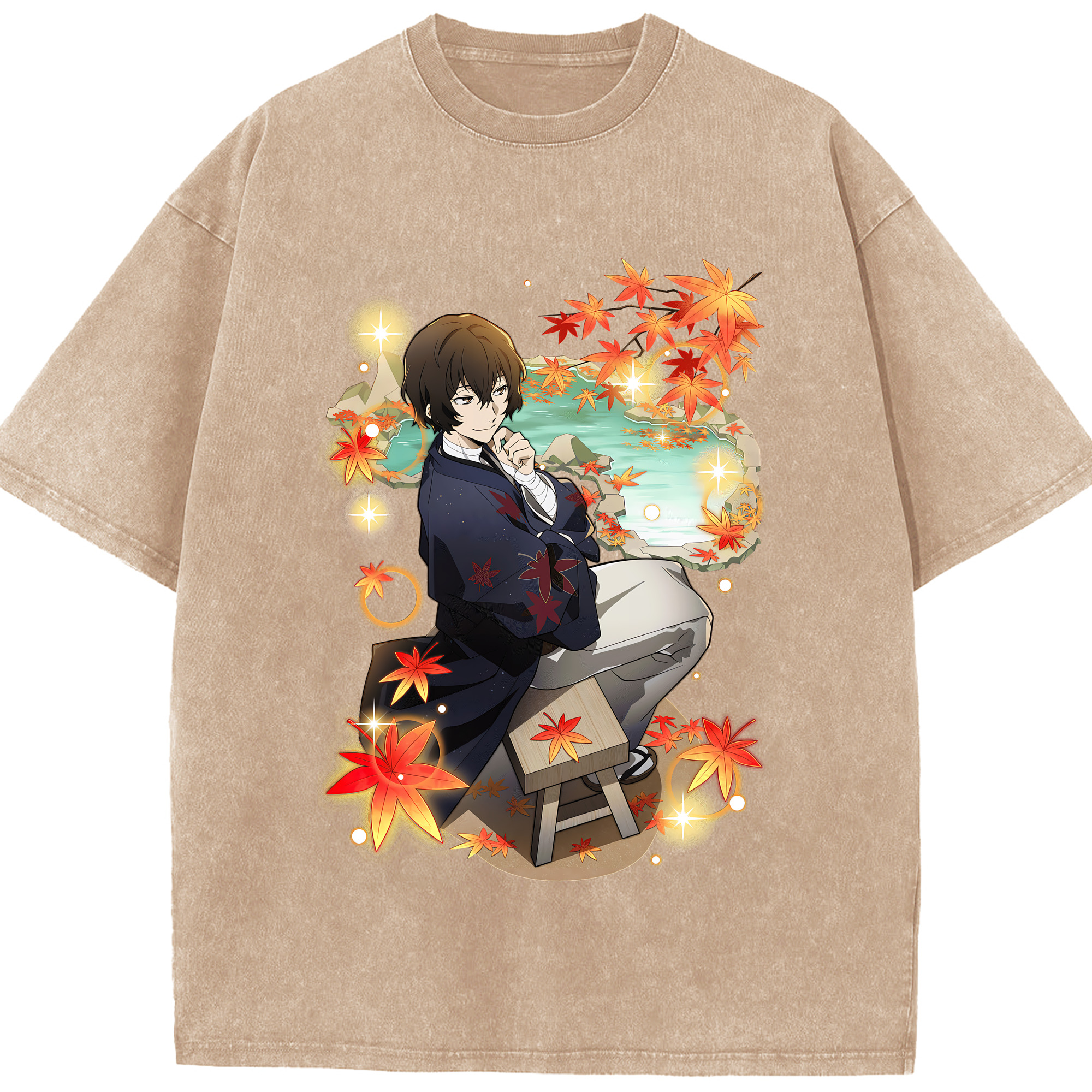 （画像用） 文豪ストレイドッグス Bungo Stray Dogs 綿100% ヴィンテージ風 半袖Tシャツ（フロントプリント）