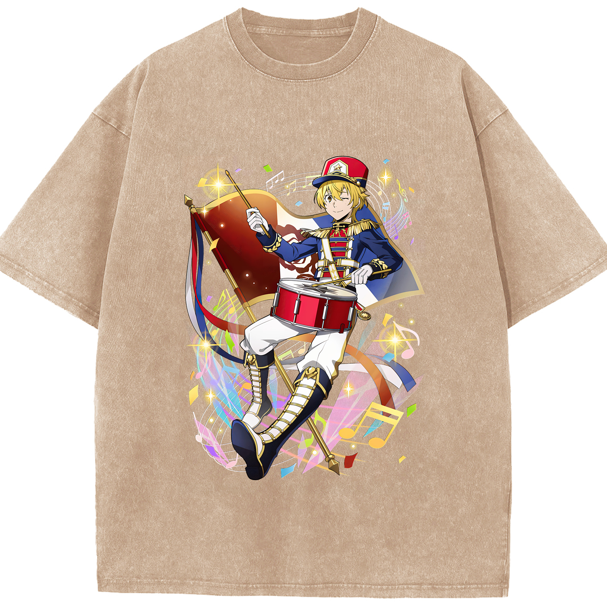 （画像用） 文豪ストレイドッグス Bungo Stray Dogs 綿100% ヴィンテージ風 半袖Tシャツ（フロントプリント）