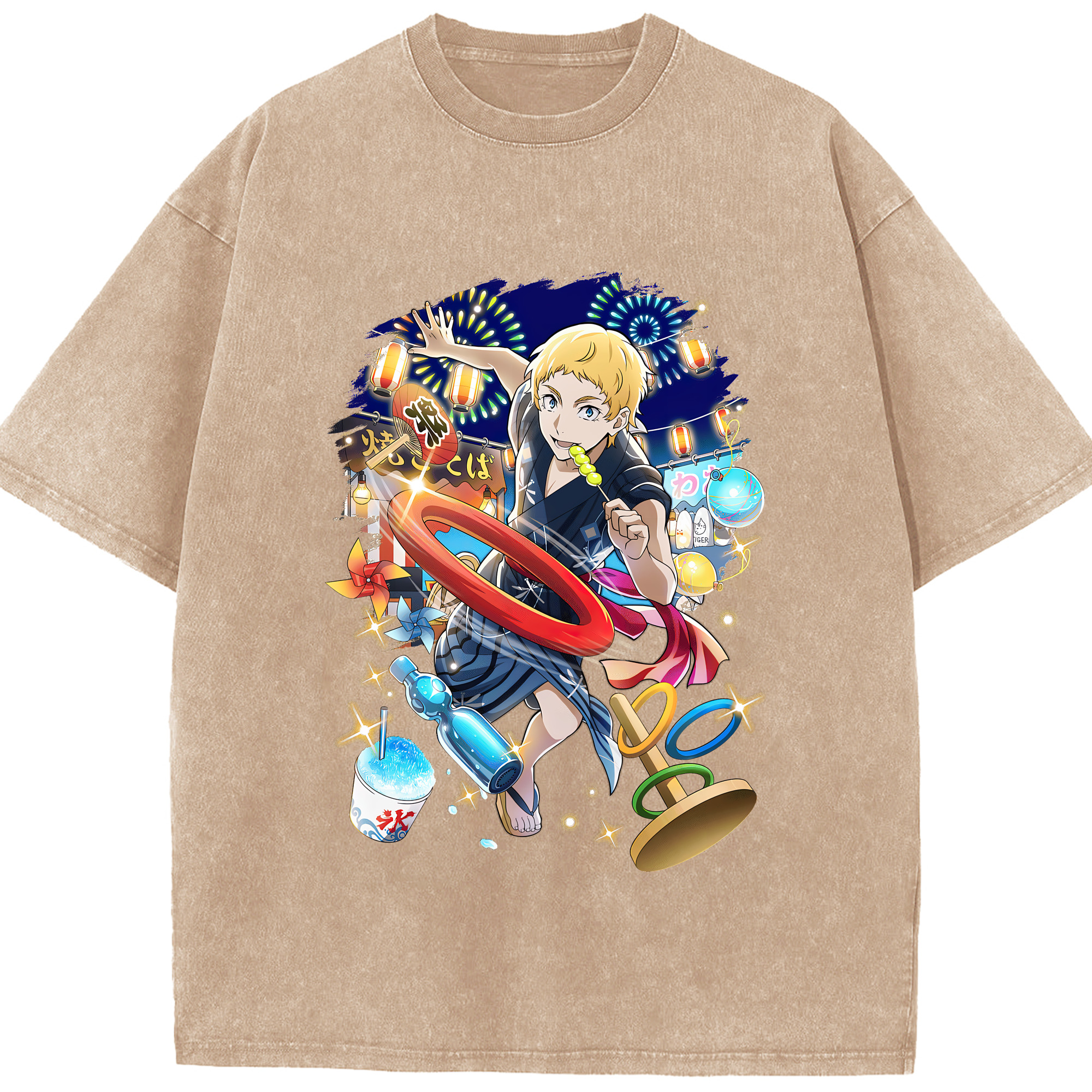 （画像用） 文豪ストレイドッグス Bungo Stray Dogs 綿100% ヴィンテージ風 半袖Tシャツ（フロントプリント）
