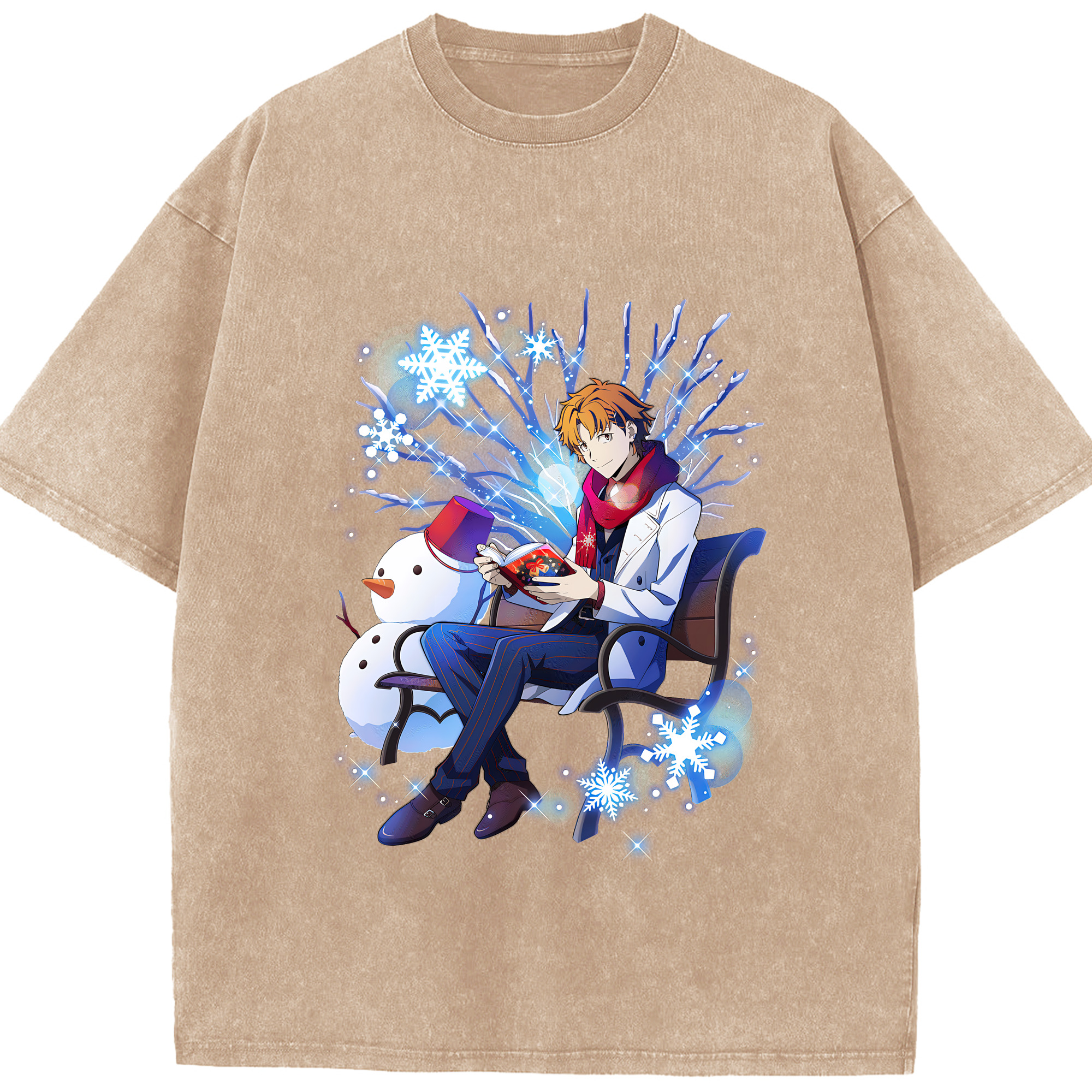 （画像用） 文豪ストレイドッグス Bungo Stray Dogs 綿100% ヴィンテージ風 半袖Tシャツ（フロントプリント）