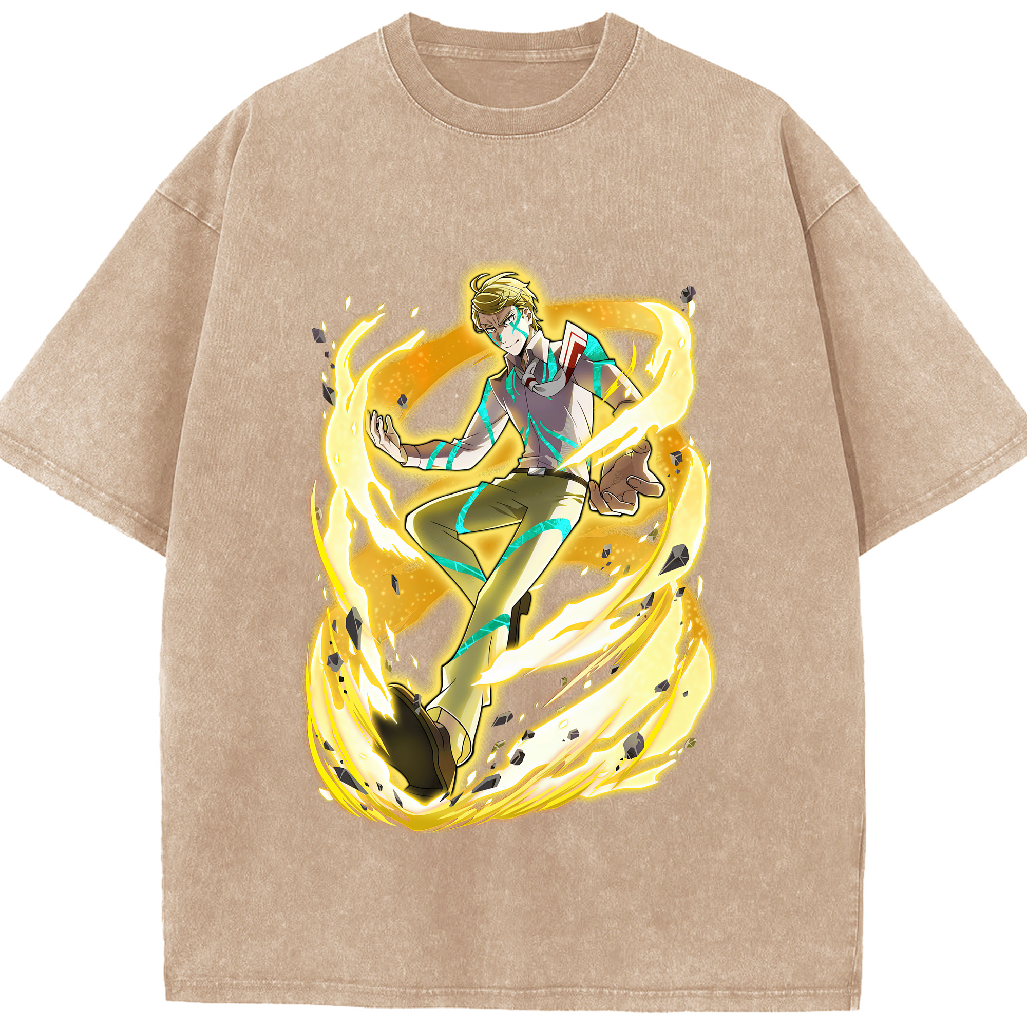 （画像用） 文豪ストレイドッグス Bungo Stray Dogs 綿100% ヴィンテージ風 半袖Tシャツ（フロントプリント）