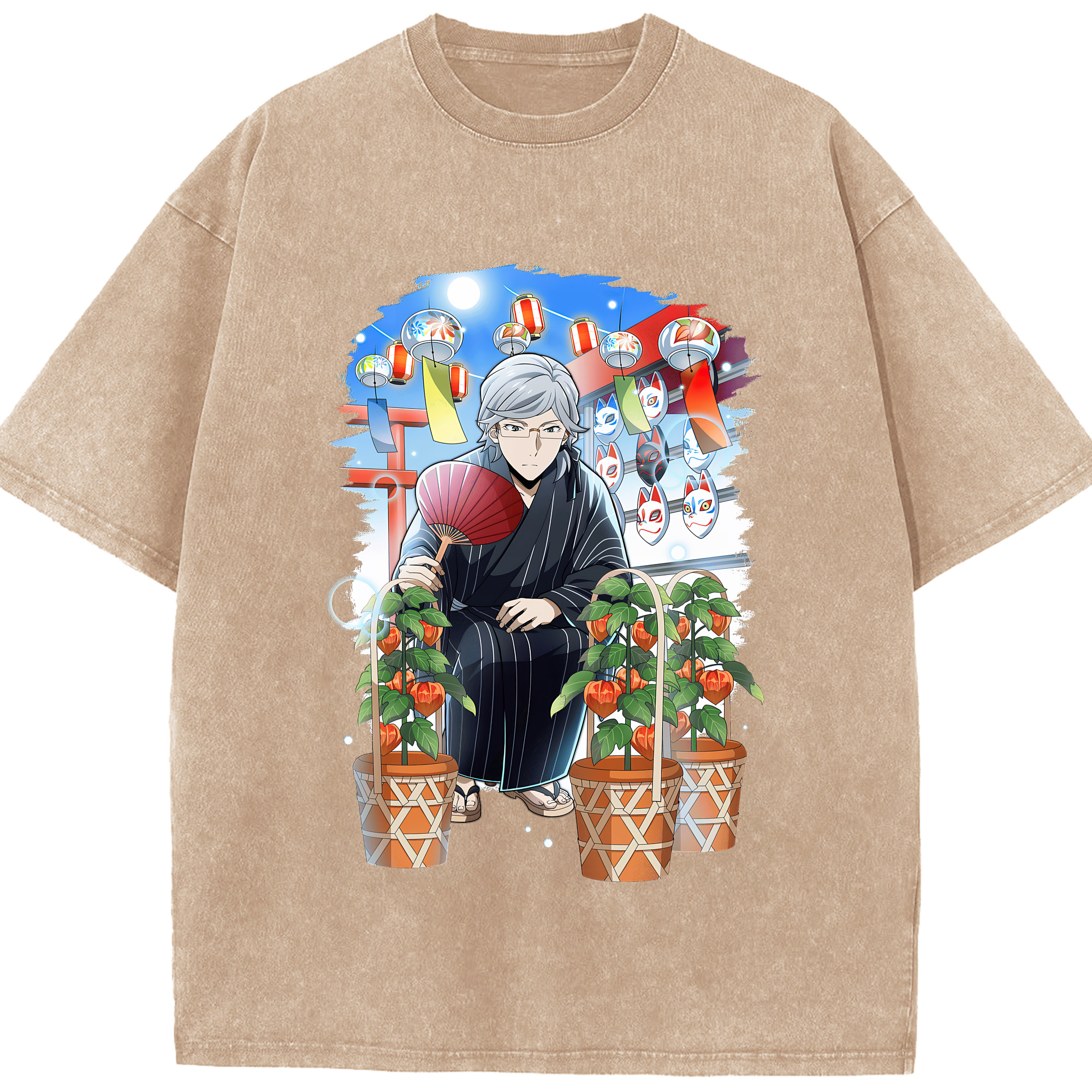 （画像用） 文豪ストレイドッグス Bungo Stray Dogs 綿100% ヴィンテージ風 半袖Tシャツ（フロントプリント）