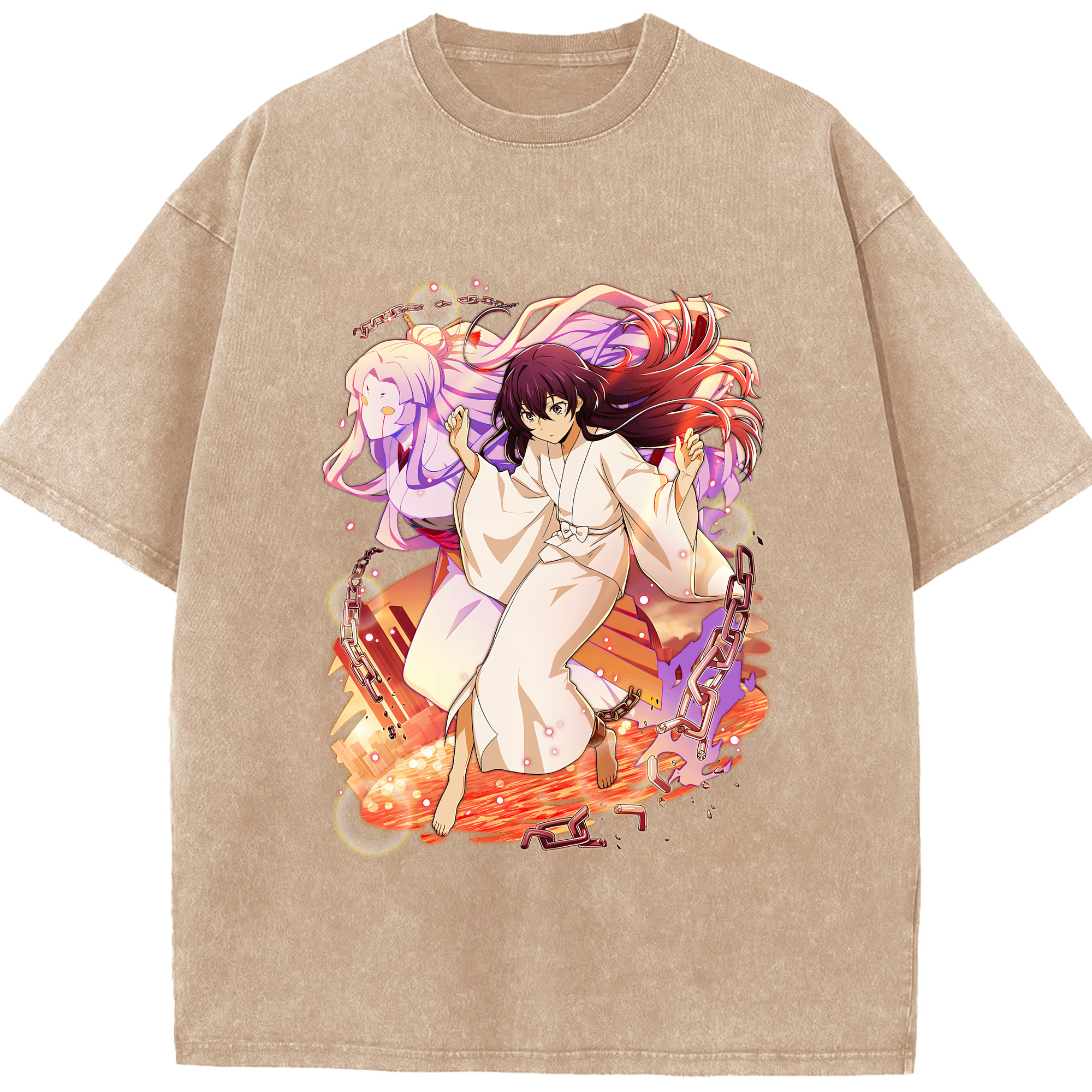 文豪ストレイドッグス Bungo Stray Dogs 綿100% ヴィンテージ風 半袖Tシャツ（フロントプリント）