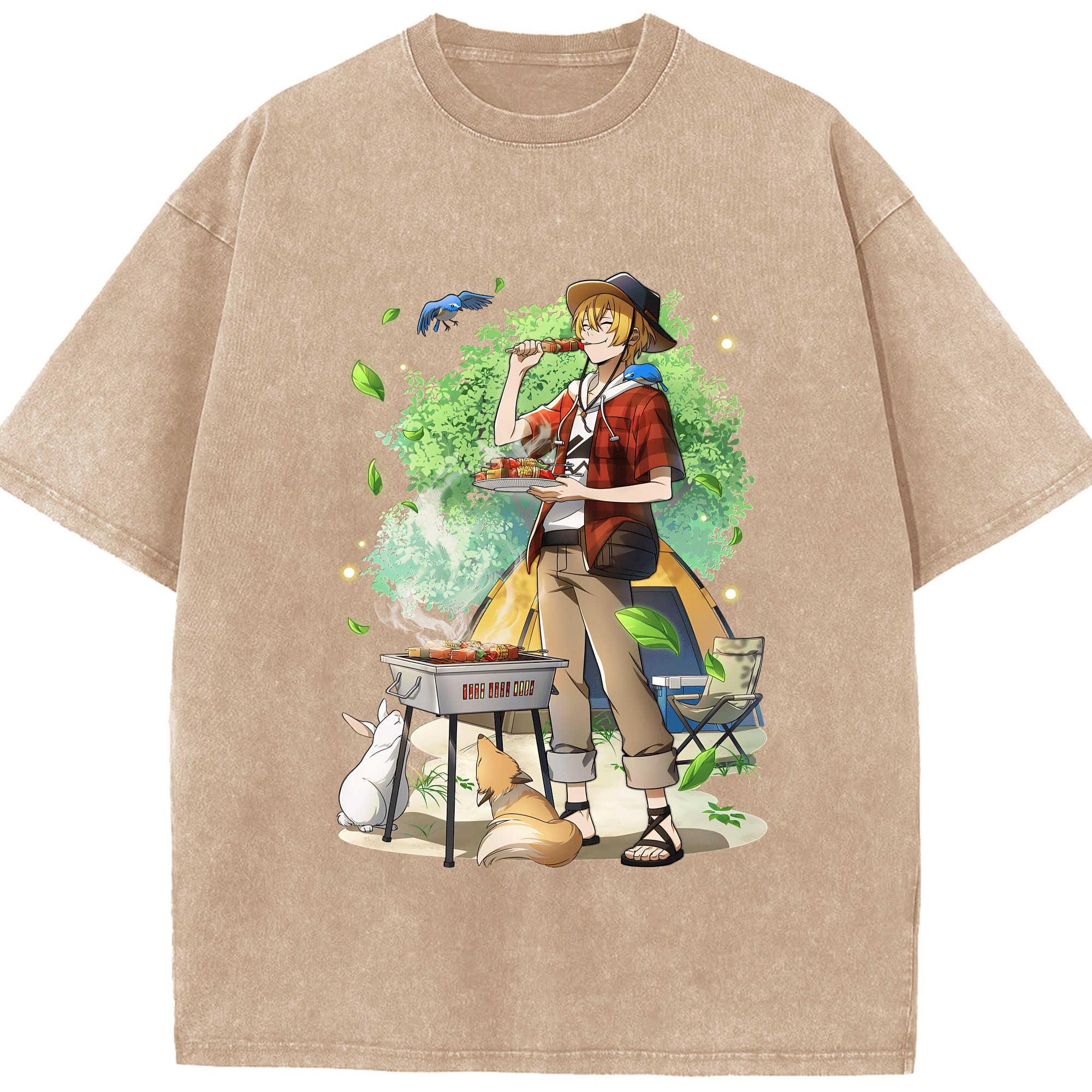 （画像用） 文豪ストレイドッグス Bungo Stray Dogs 綿100% ヴィンテージ風 半袖Tシャツ（フロントプリント）