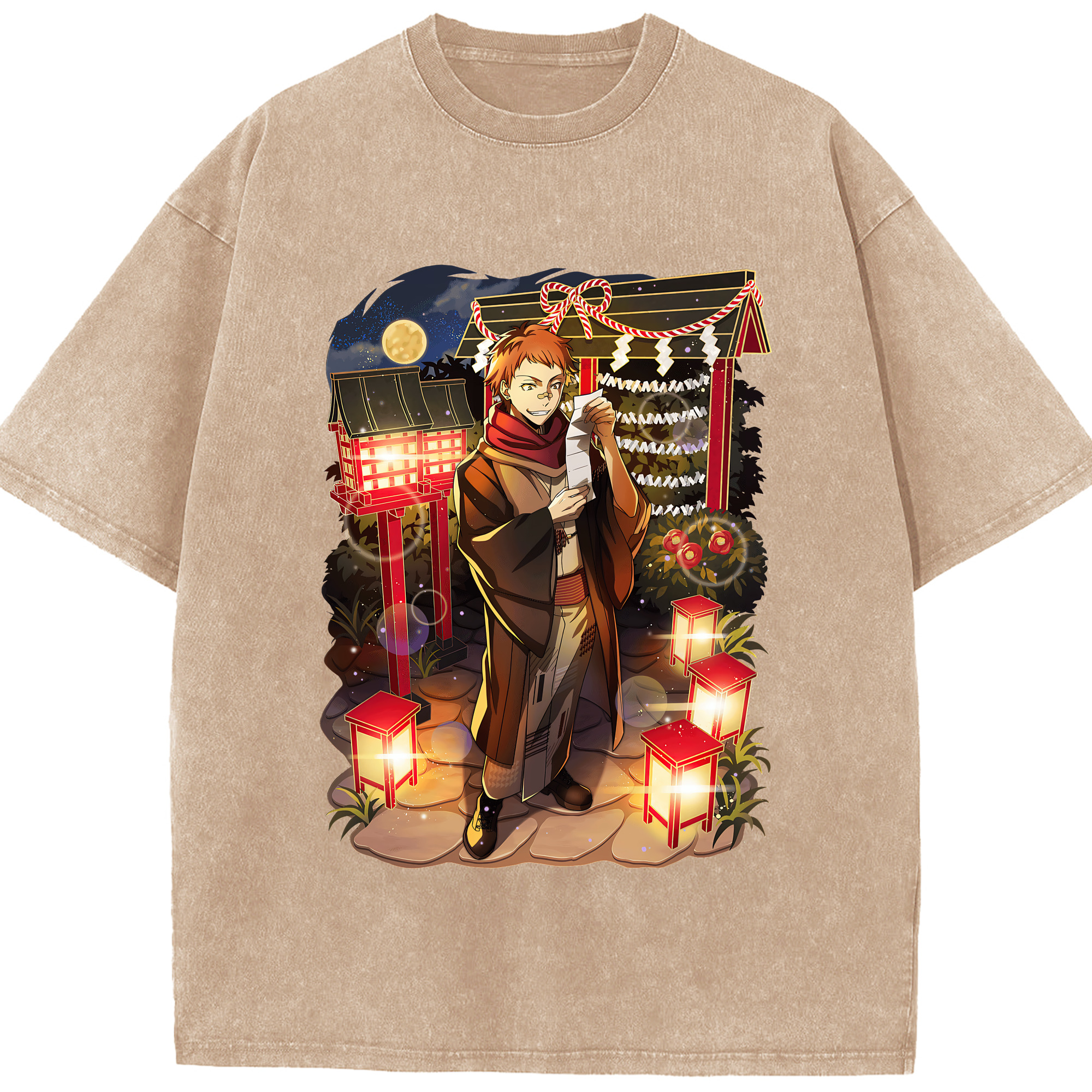 （画像用） 文豪ストレイドッグス Bungo Stray Dogs 綿100% ヴィンテージ風 半袖Tシャツ（フロントプリント）