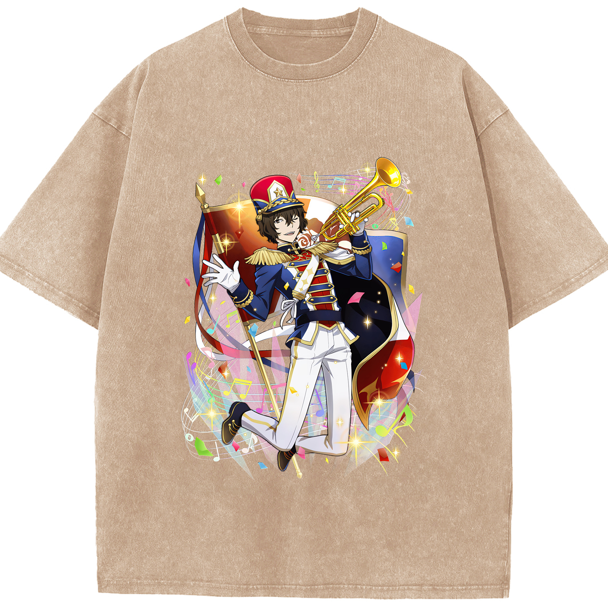 （画像用） 文豪ストレイドッグス Bungo Stray Dogs 綿100% ヴィンテージ風 半袖Tシャツ（フロントプリント）