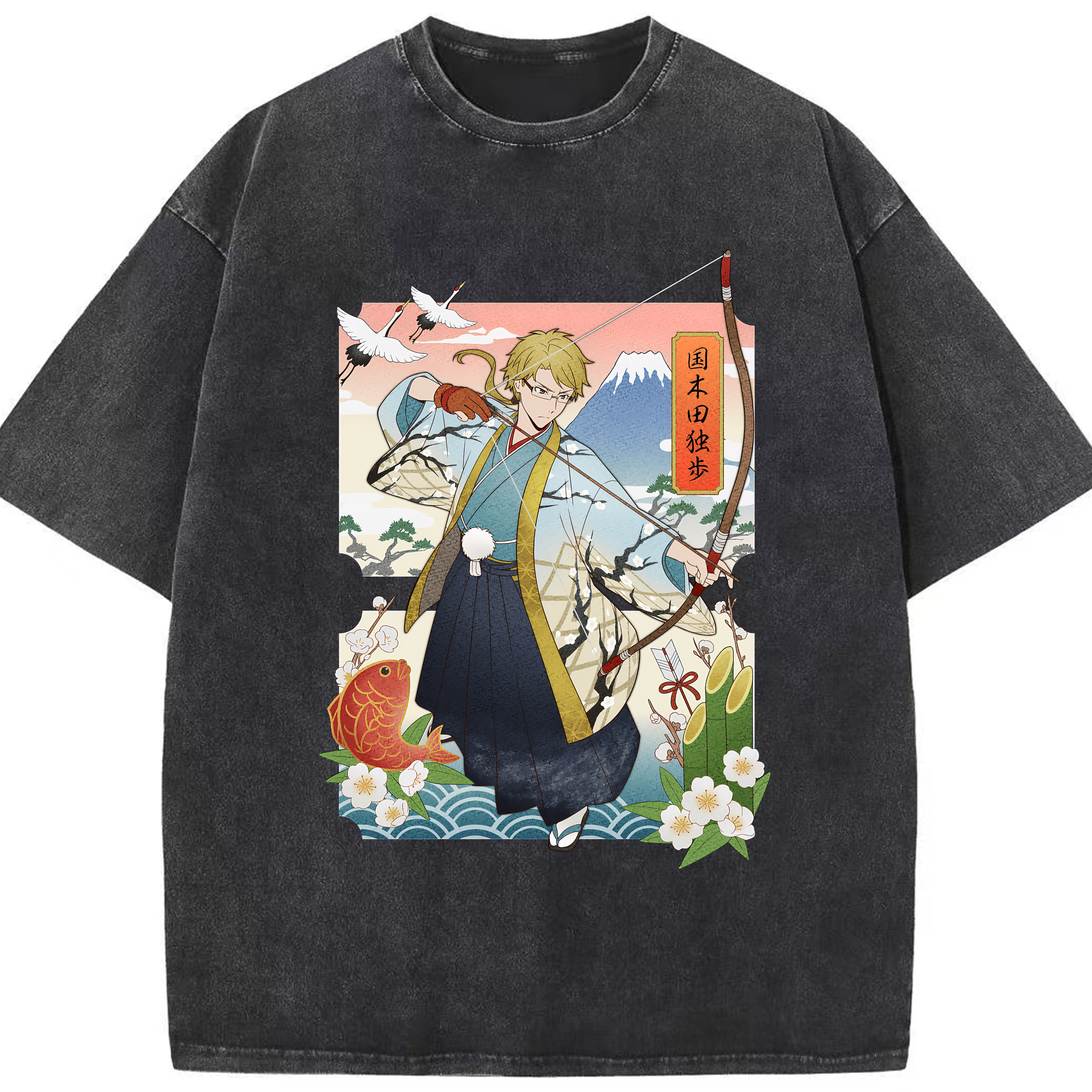 （画像用） 文豪ストレイドッグス Bungo Stray Dogs 綿100% ヴィンテージ風 半袖Tシャツ（フロントプリント）