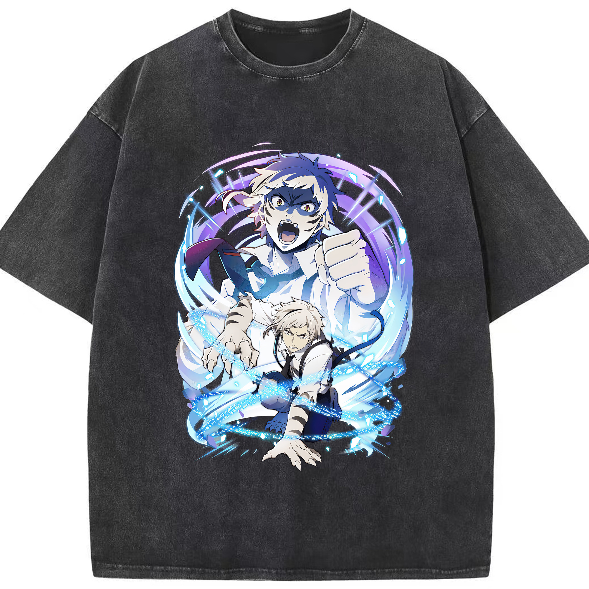 （画像用） 文豪ストレイドッグス Bungo Stray Dogs 綿100% ヴィンテージ風 半袖Tシャツ（フロントプリント）