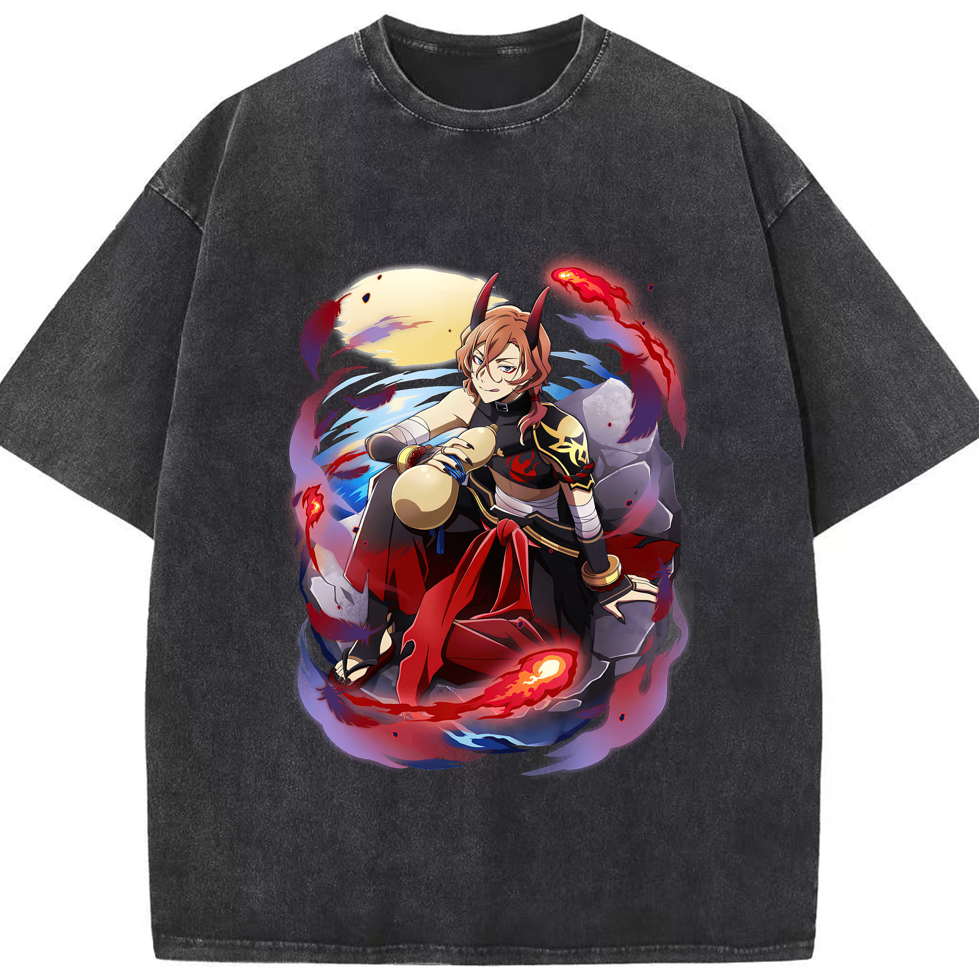 （画像用） 文豪ストレイドッグス Bungo Stray Dogs 綿100% ヴィンテージ風 半袖Tシャツ（フロントプリント）