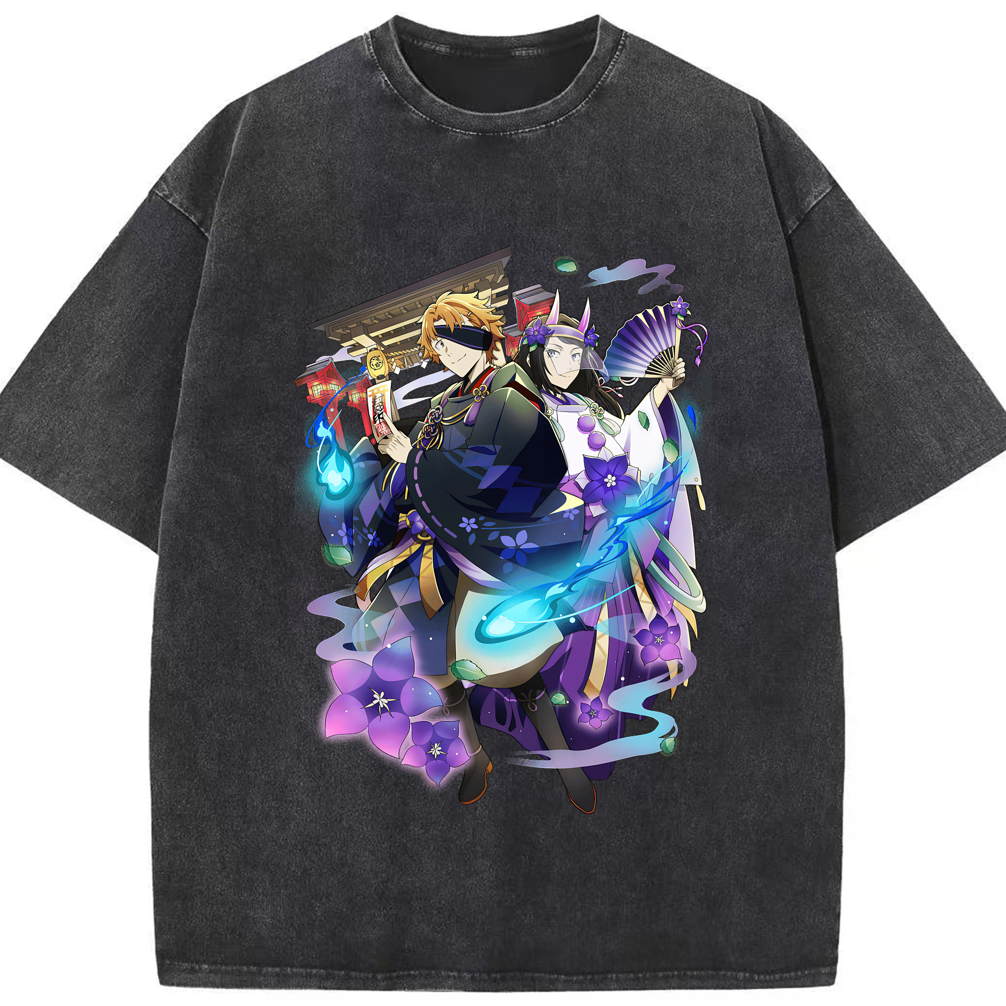 （画像用） 文豪ストレイドッグス Bungo Stray Dogs 綿100% ヴィンテージ風 半袖Tシャツ（フロントプリント）