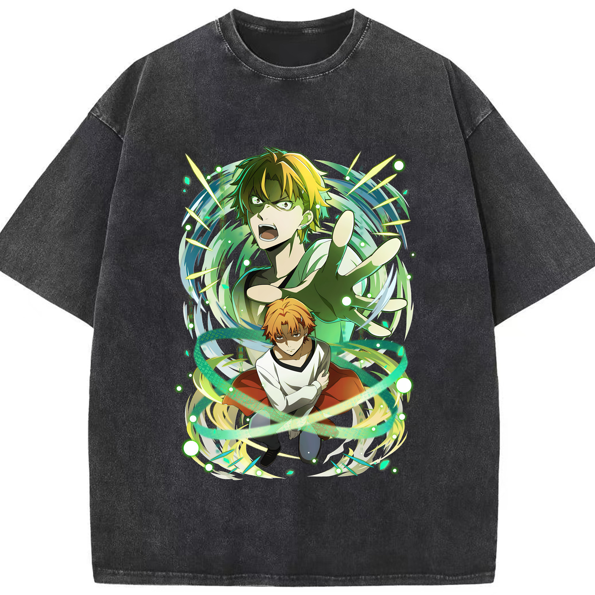 （画像用） 文豪ストレイドッグス Bungo Stray Dogs 綿100% ヴィンテージ風 半袖Tシャツ（フロントプリント）