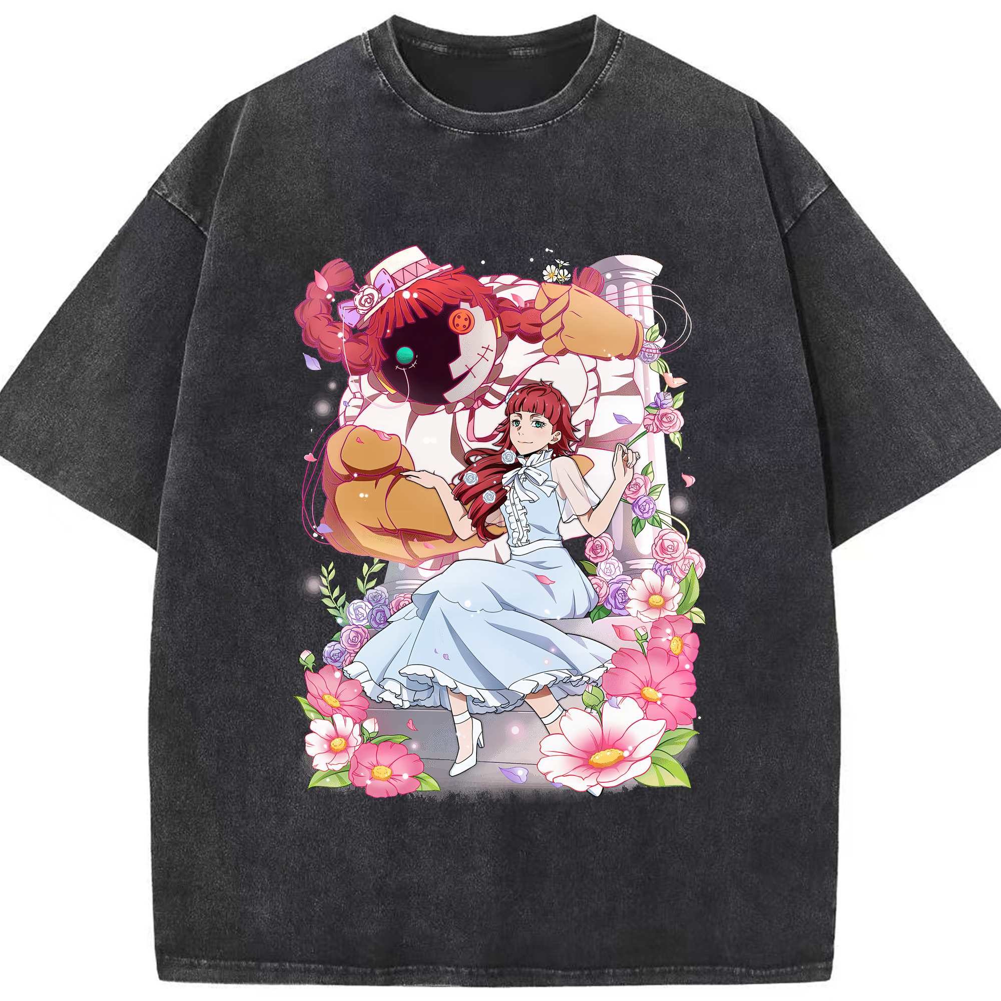 （画像用） 文豪ストレイドッグス Bungo Stray Dogs 綿100% ヴィンテージ風 半袖Tシャツ（フロントプリント）