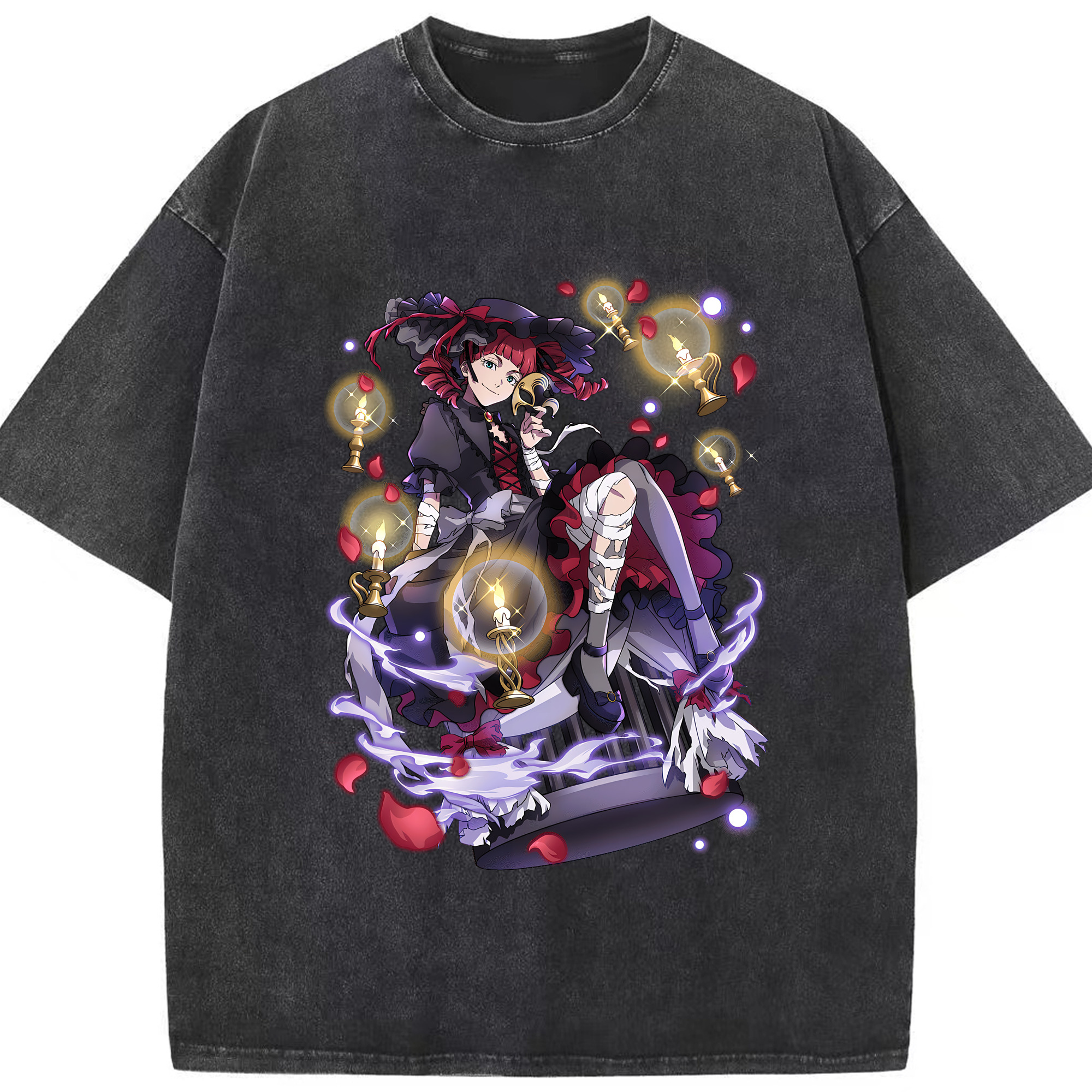 （画像用） 文豪ストレイドッグス Bungo Stray Dogs 綿100% ヴィンテージ風 半袖Tシャツ（フロントプリント）