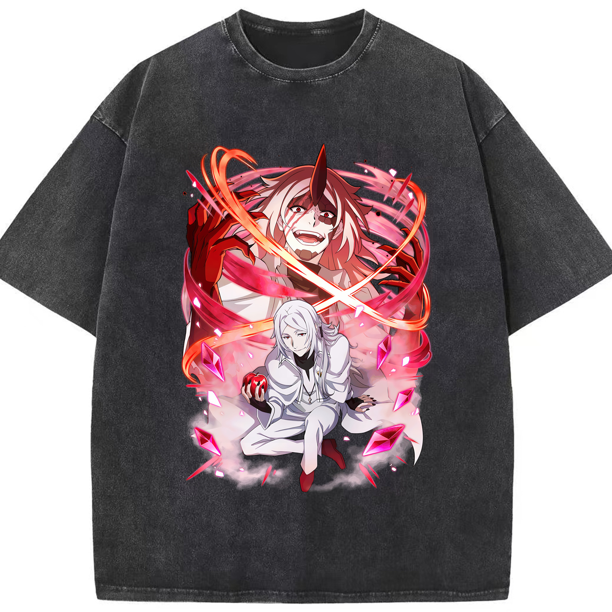 （画像用） 文豪ストレイドッグス Bungo Stray Dogs 綿100% ヴィンテージ風 半袖Tシャツ（フロントプリント）