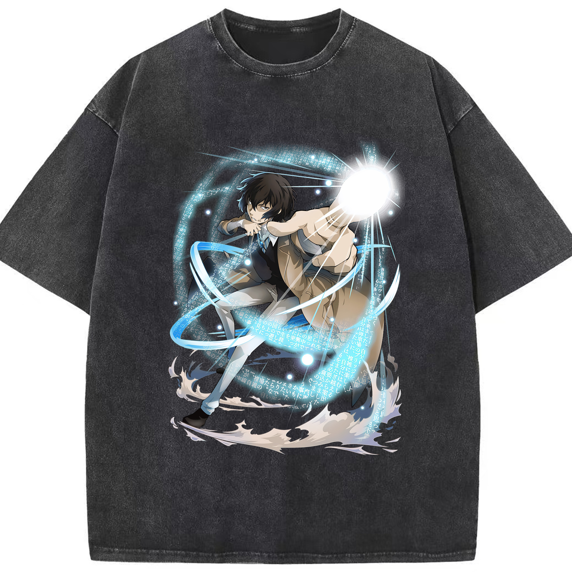 （画像用） 文豪ストレイドッグス Bungo Stray Dogs 綿100% ヴィンテージ風 半袖Tシャツ（フロントプリント）