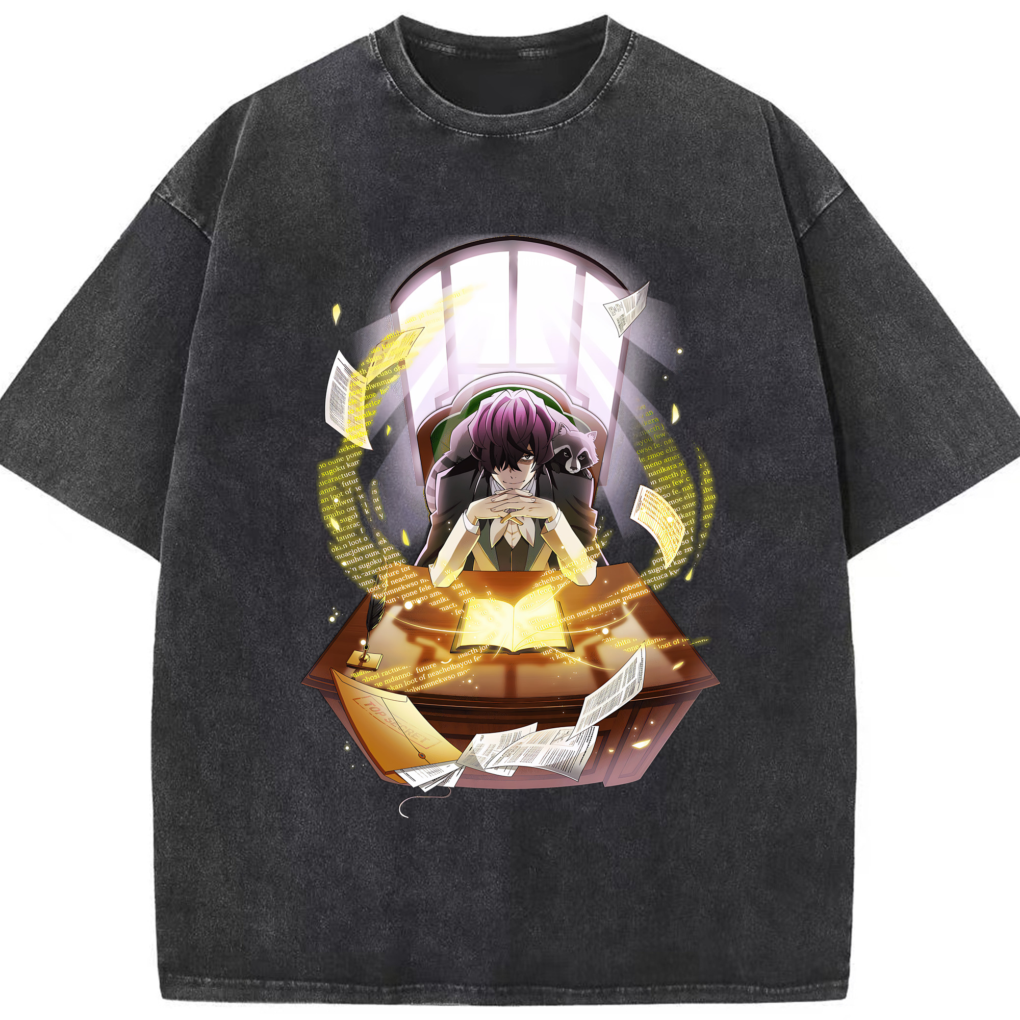 （画像用） 文豪ストレイドッグス Bungo Stray Dogs 綿100% ヴィンテージ風 半袖Tシャツ（フロントプリント）