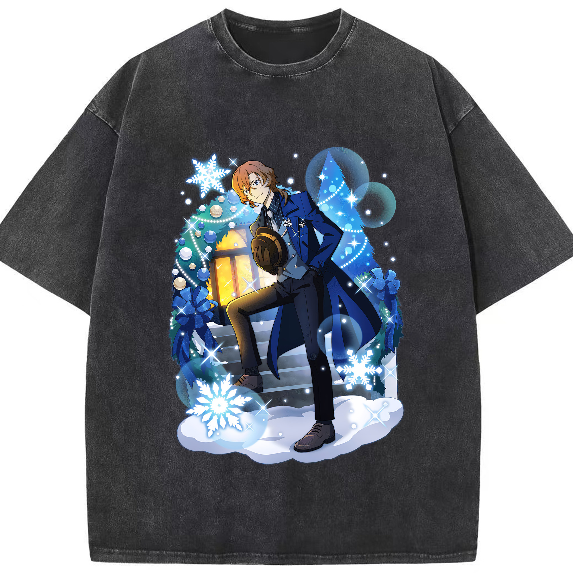 （画像用） 文豪ストレイドッグス Bungo Stray Dogs 綿100% ヴィンテージ風 半袖Tシャツ（フロントプリント）