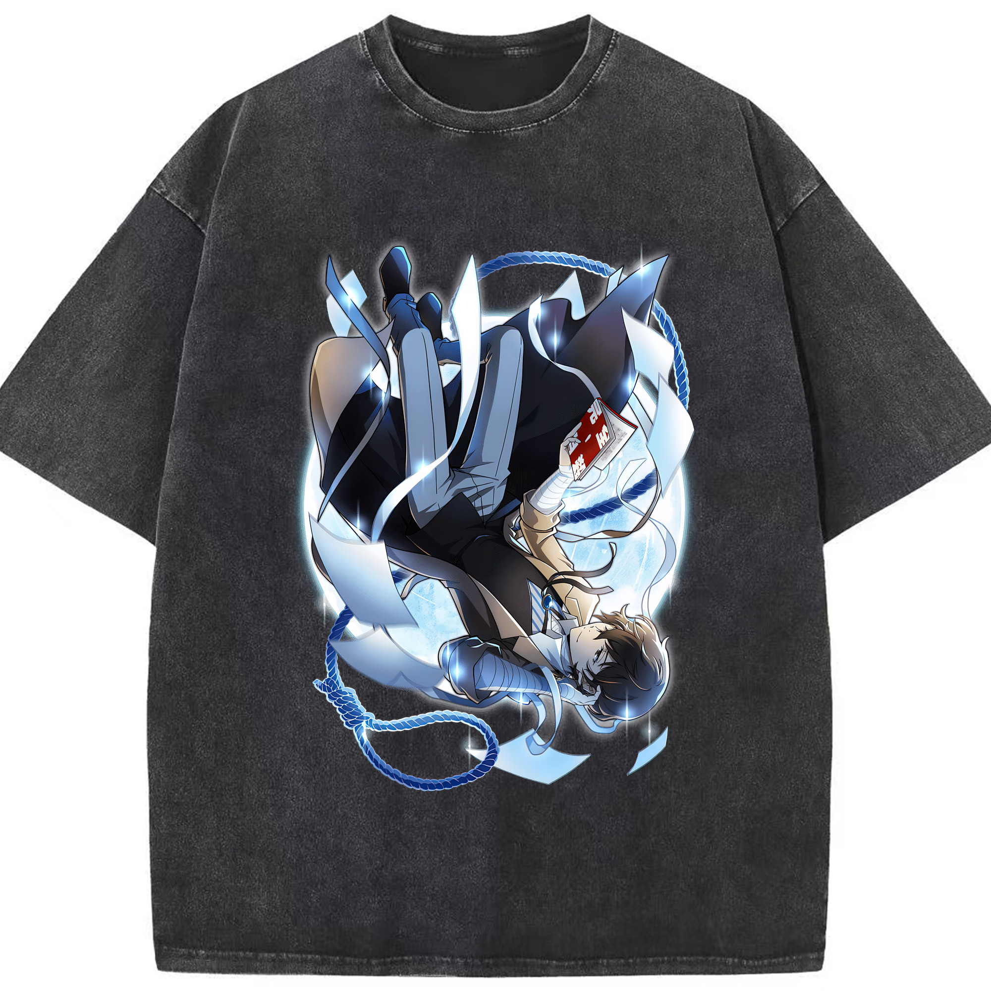 （画像用） 文豪ストレイドッグス Bungo Stray Dogs 綿100% ヴィンテージ風 半袖Tシャツ（フロントプリント）