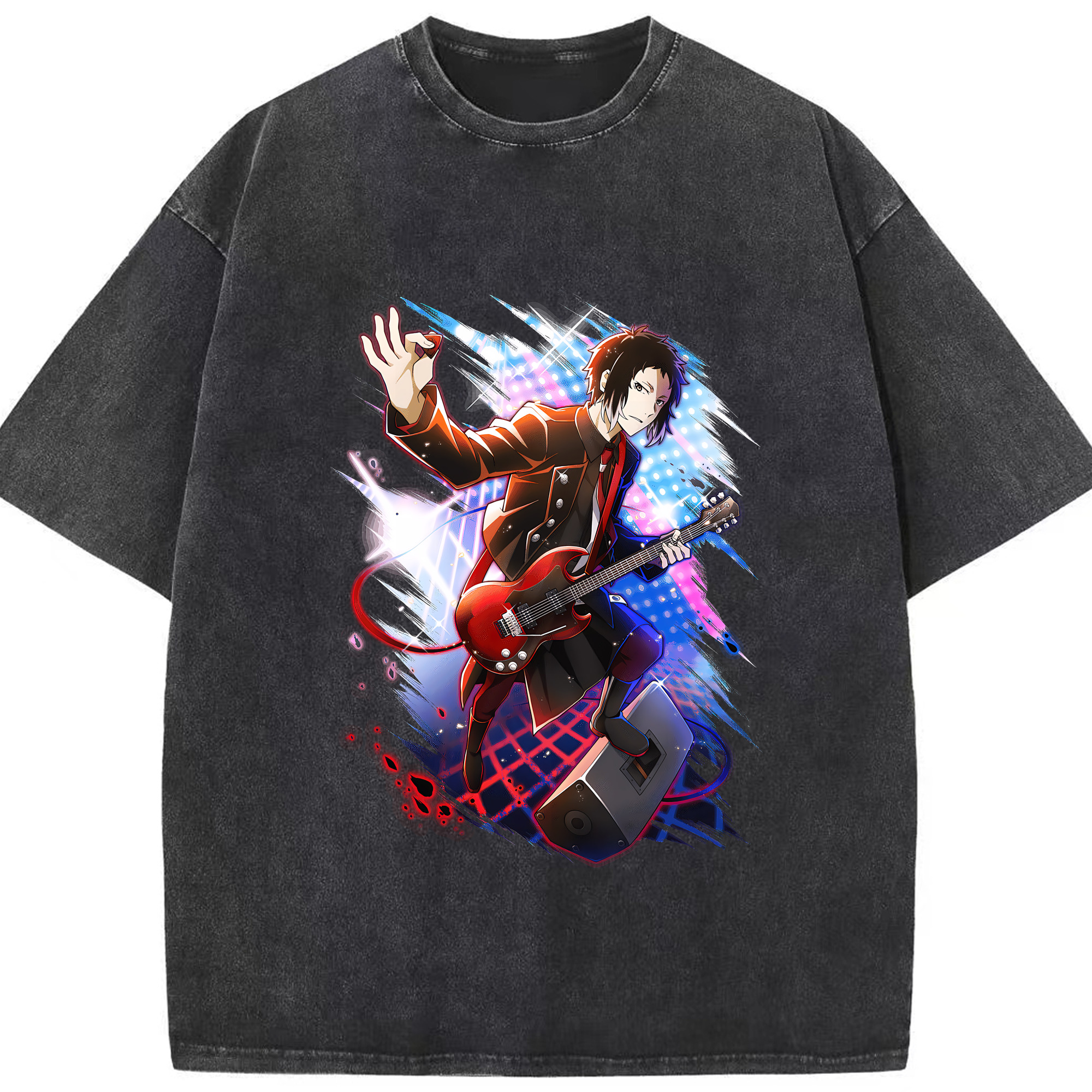 （画像用） 文豪ストレイドッグス Bungo Stray Dogs 綿100% ヴィンテージ風 半袖Tシャツ（フロントプリント）