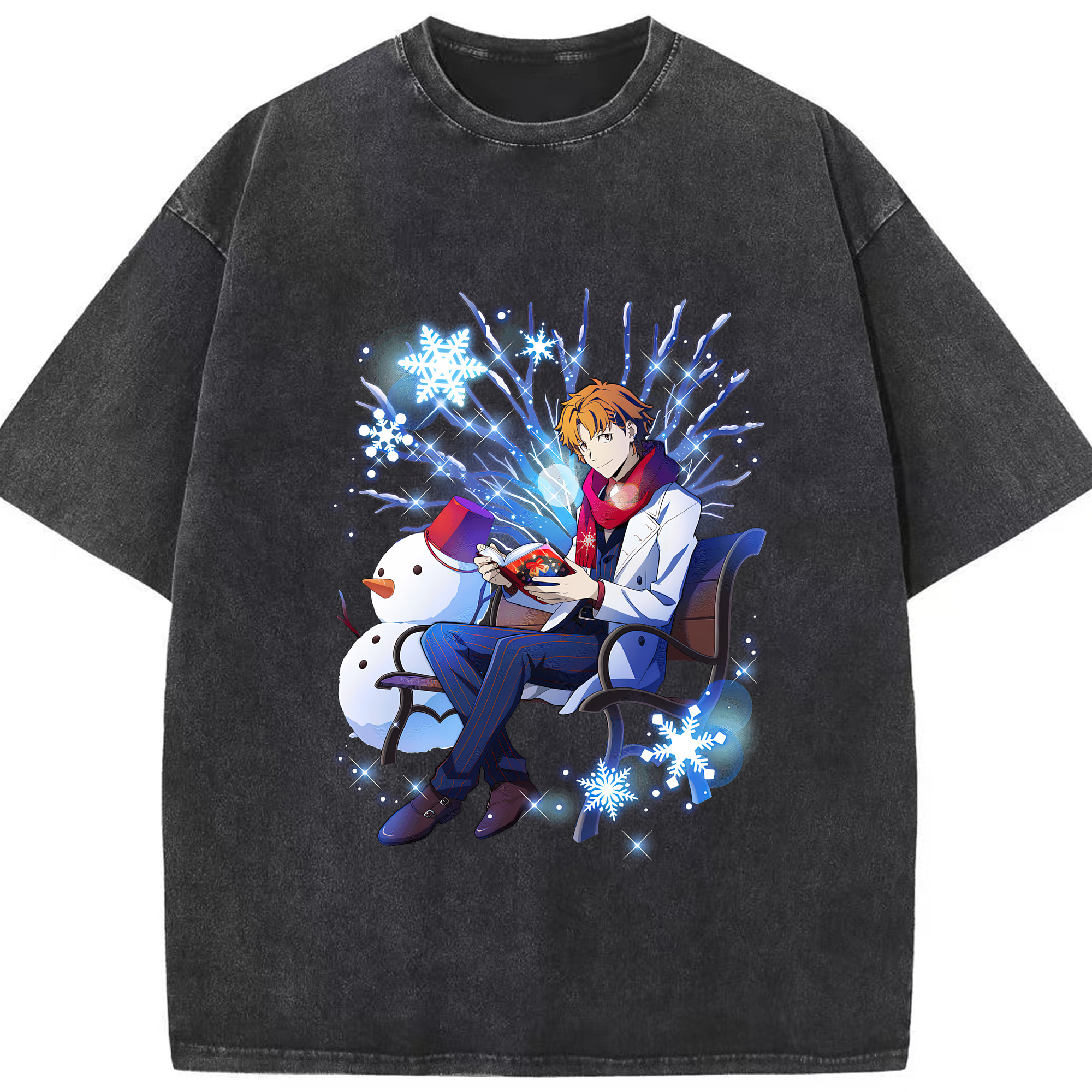 （画像用） 文豪ストレイドッグス Bungo Stray Dogs 綿100% ヴィンテージ風 半袖Tシャツ（フロントプリント）