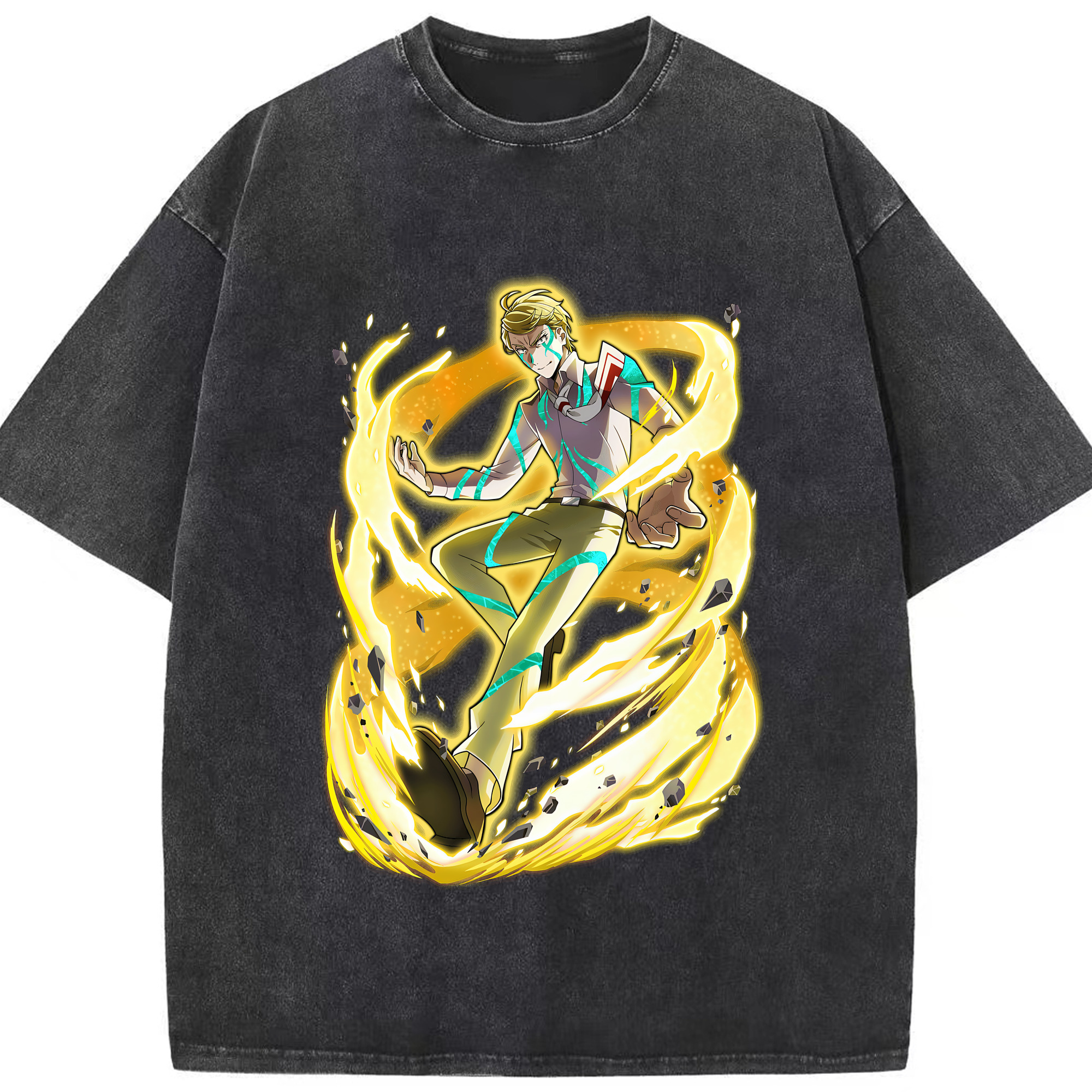 （画像用） 文豪ストレイドッグス Bungo Stray Dogs 綿100% ヴィンテージ風 半袖Tシャツ（フロントプリント）