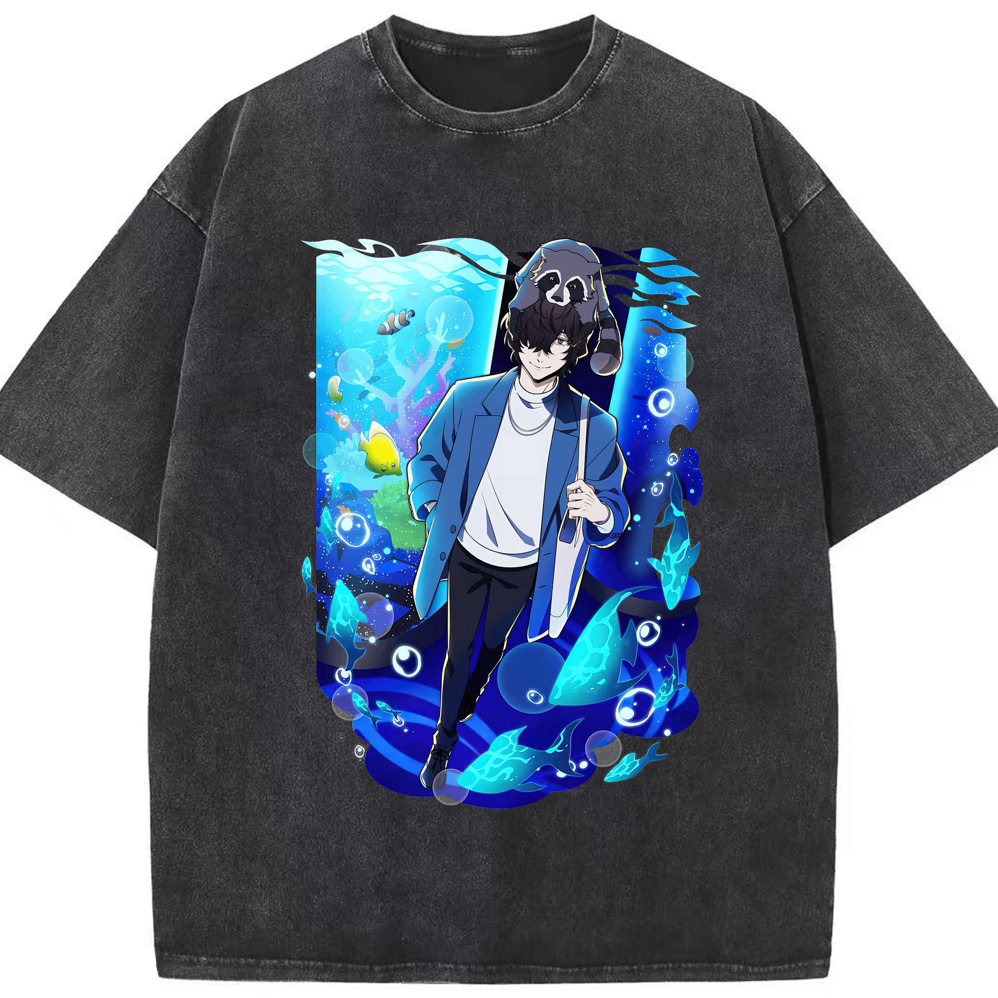 （画像用） 文豪ストレイドッグス Bungo Stray Dogs 綿100% ヴィンテージ風 半袖Tシャツ（フロントプリント）