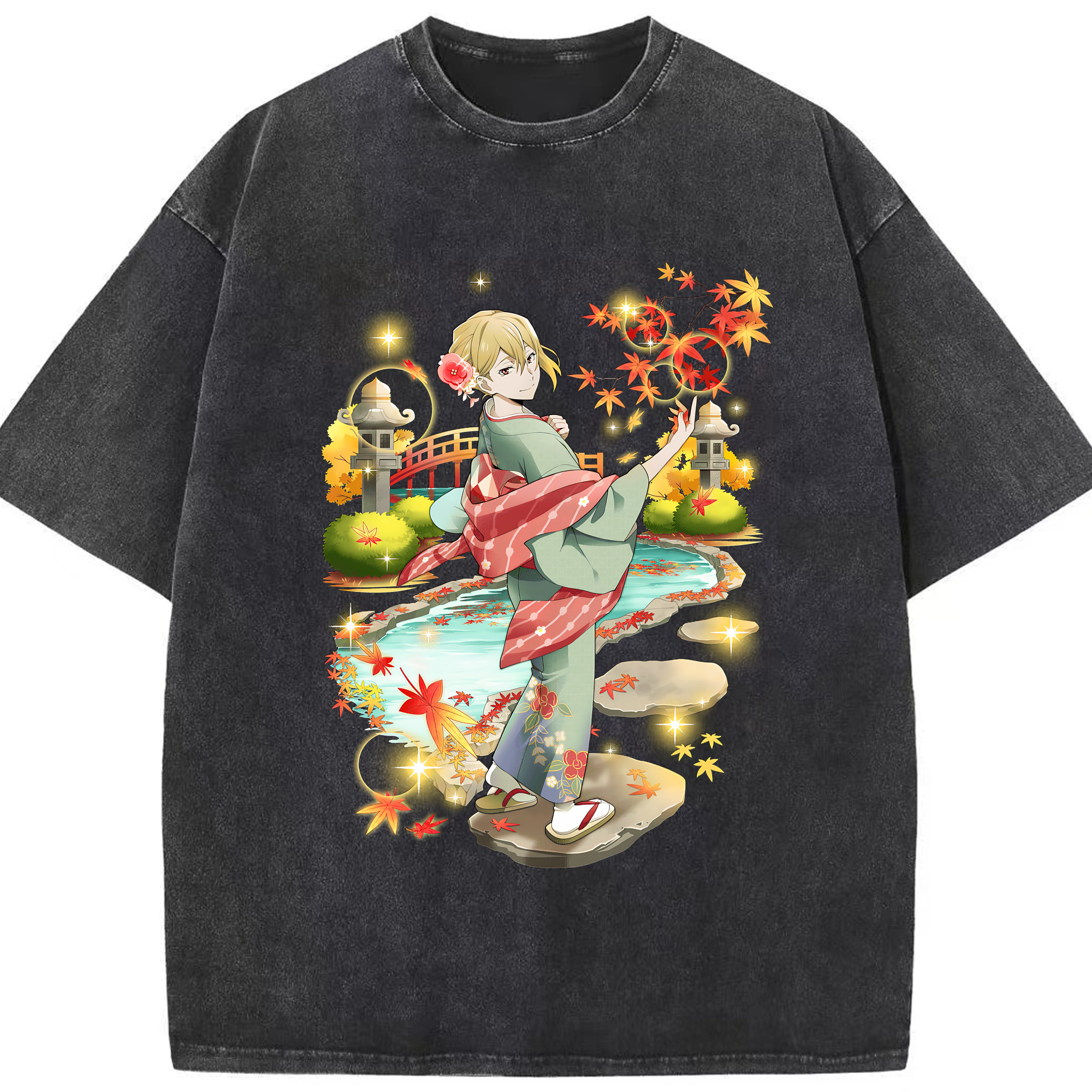 （画像用） 文豪ストレイドッグス Bungo Stray Dogs 綿100% ヴィンテージ風 半袖Tシャツ（フロントプリント）