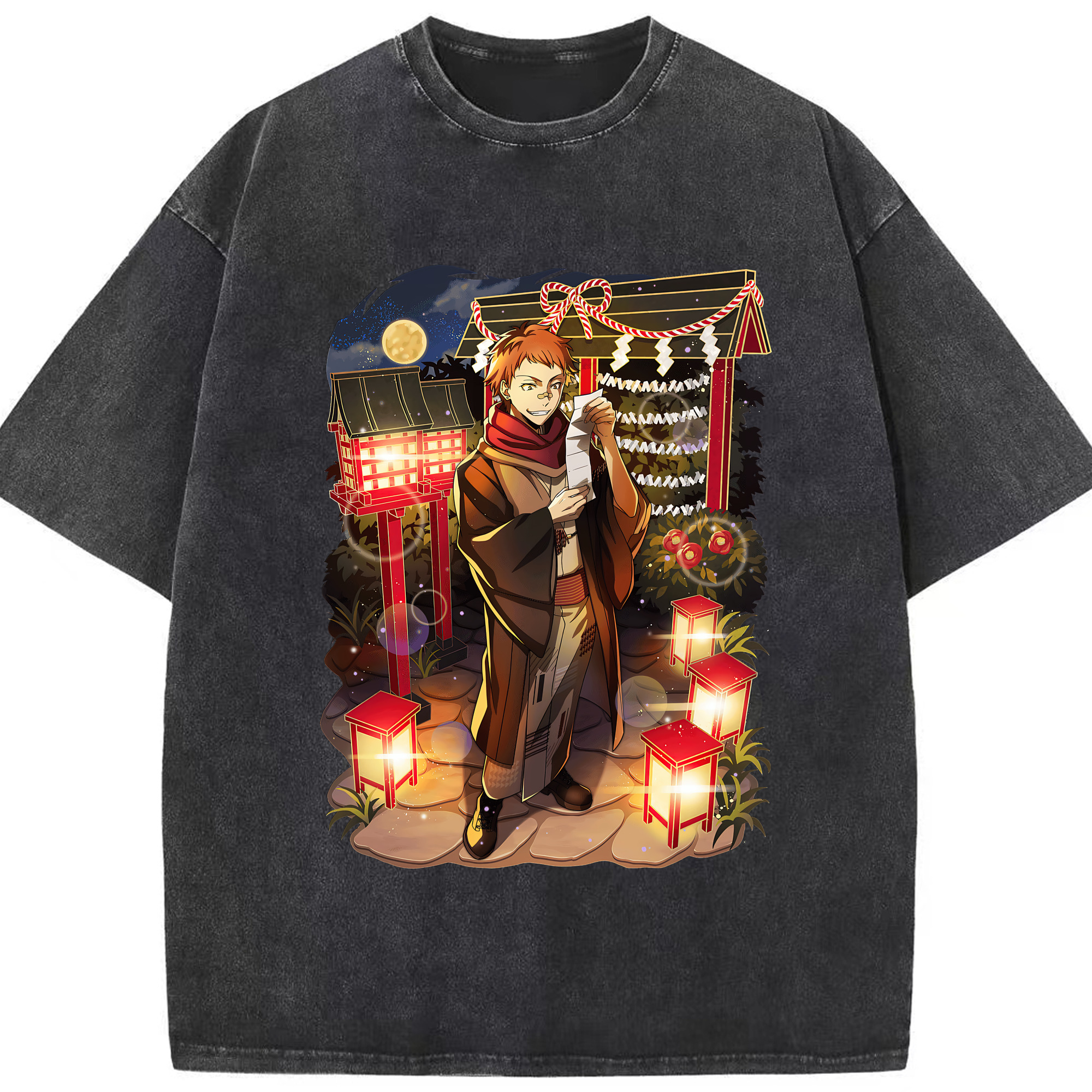 （画像用） 文豪ストレイドッグス Bungo Stray Dogs 綿100% ヴィンテージ風 半袖Tシャツ（フロントプリント）