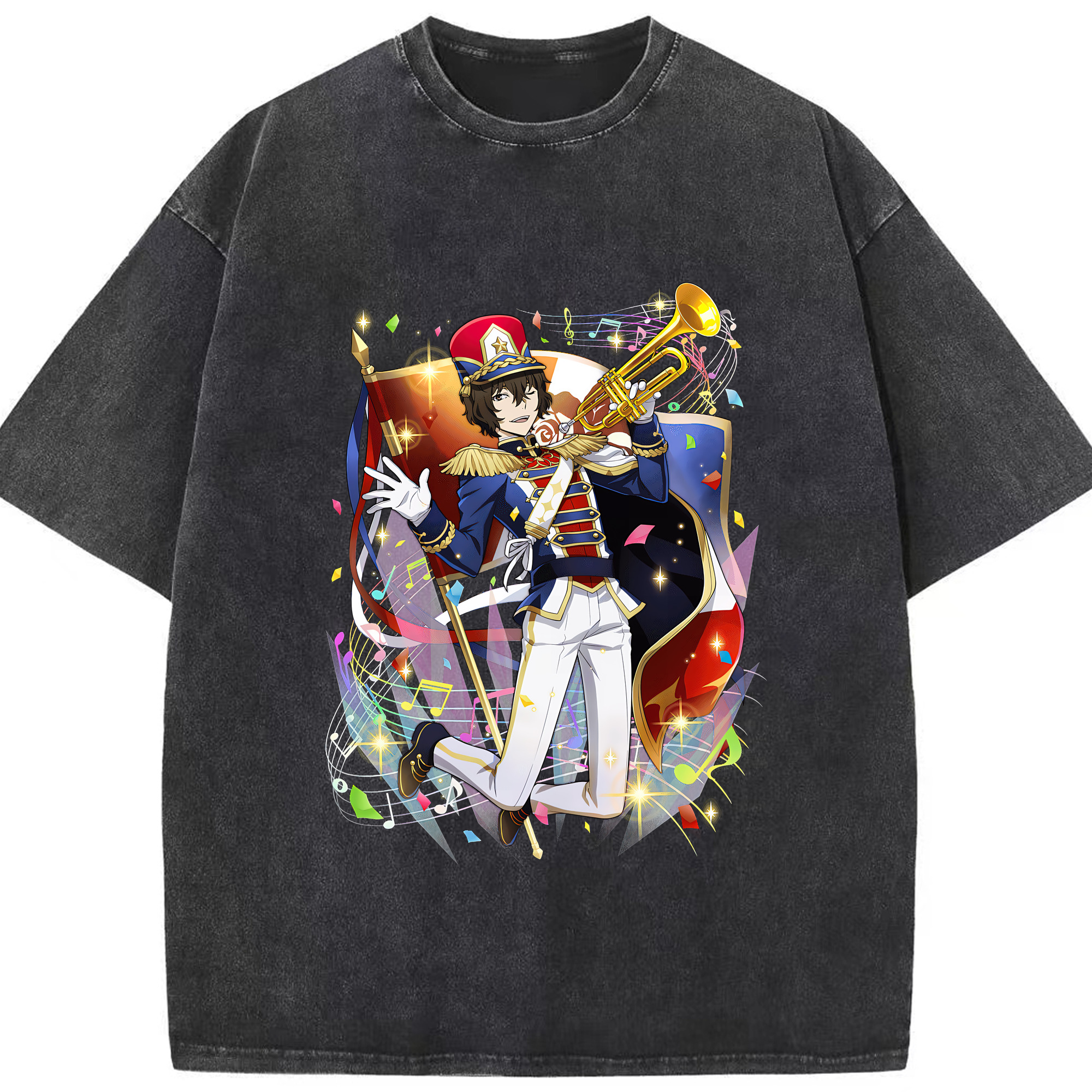 （画像用） 文豪ストレイドッグス Bungo Stray Dogs 綿100% ヴィンテージ風 半袖Tシャツ（フロントプリント）