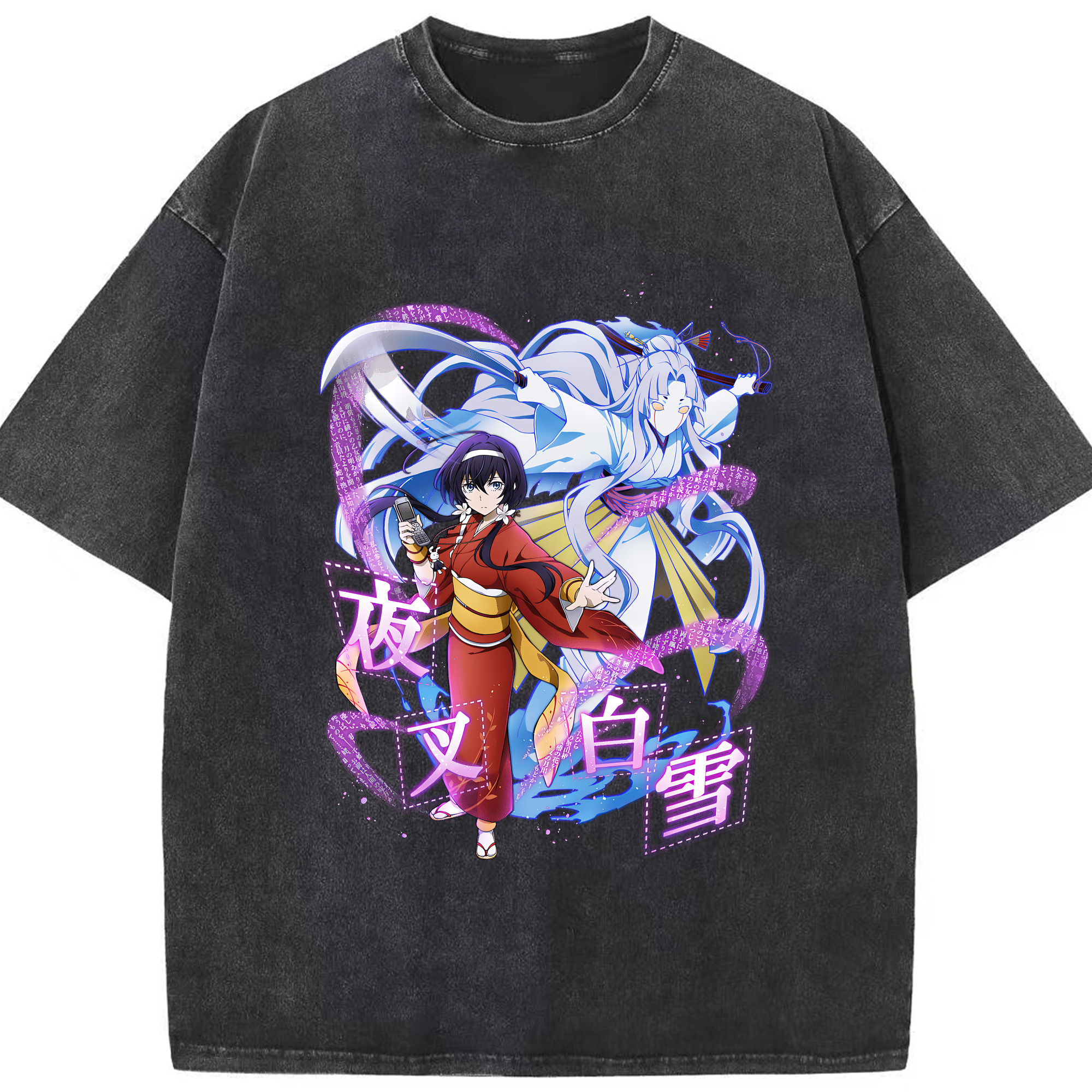 （画像用） 文豪ストレイドッグス Bungo Stray Dogs 綿100% ヴィンテージ風 半袖Tシャツ（フロントプリント）