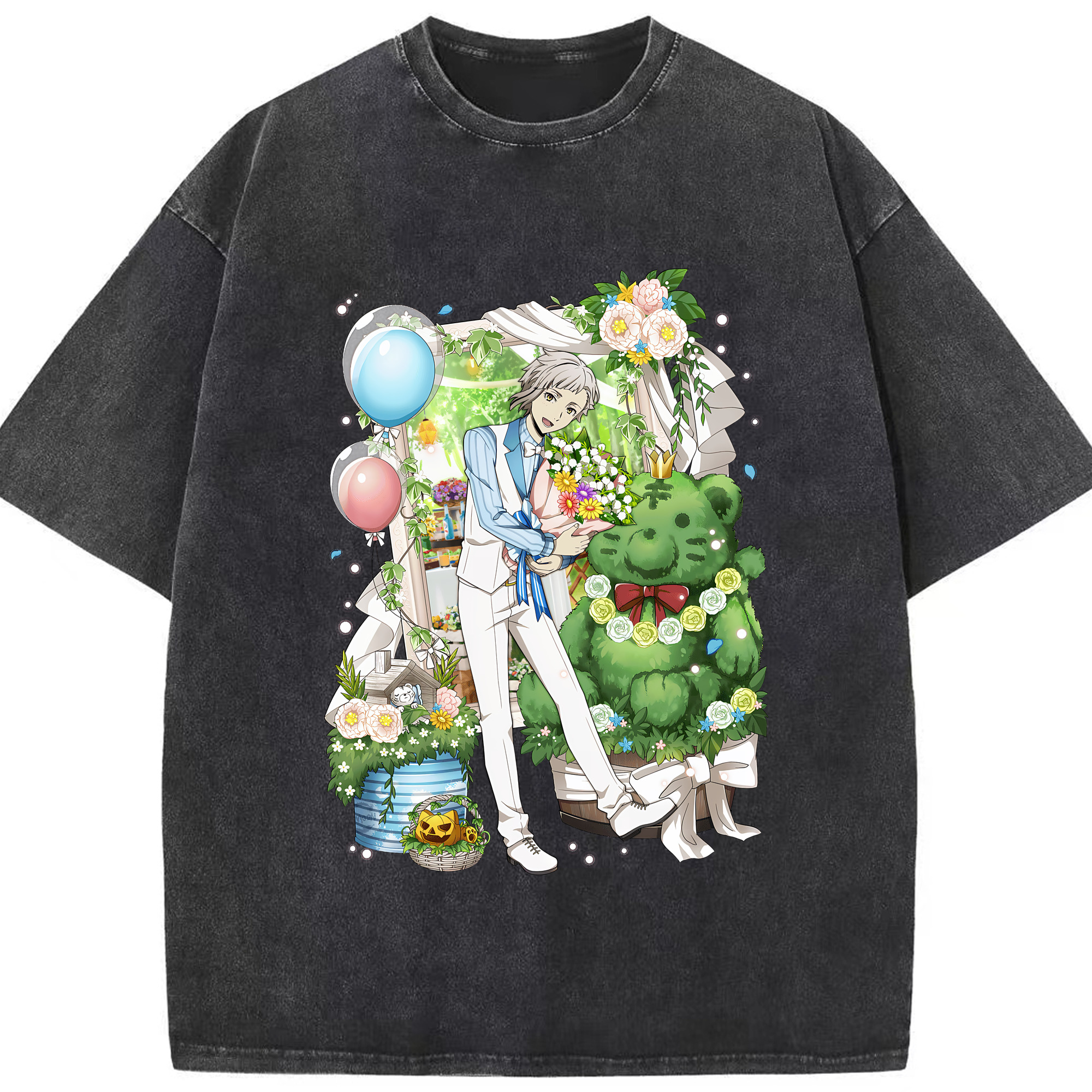 （画像用） 文豪ストレイドッグス Bungo Stray Dogs 綿100% ヴィンテージ風 半袖Tシャツ（フロントプリント）