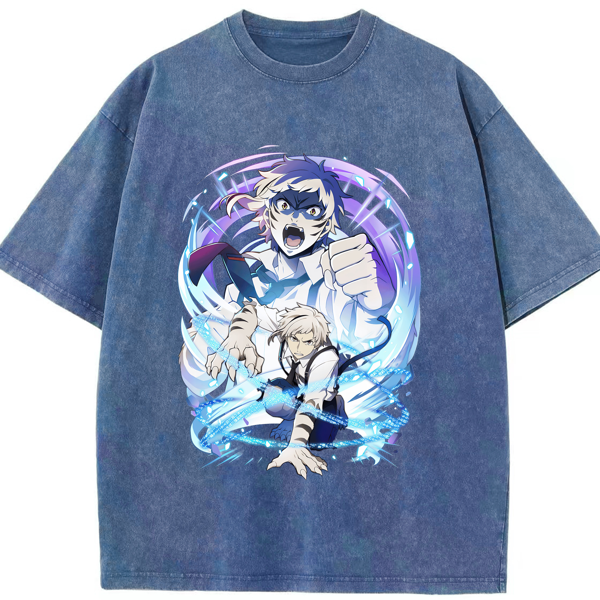 （画像用） 文豪ストレイドッグス Bungo Stray Dogs 綿100% ヴィンテージ風 半袖Tシャツ（フロントプリント）