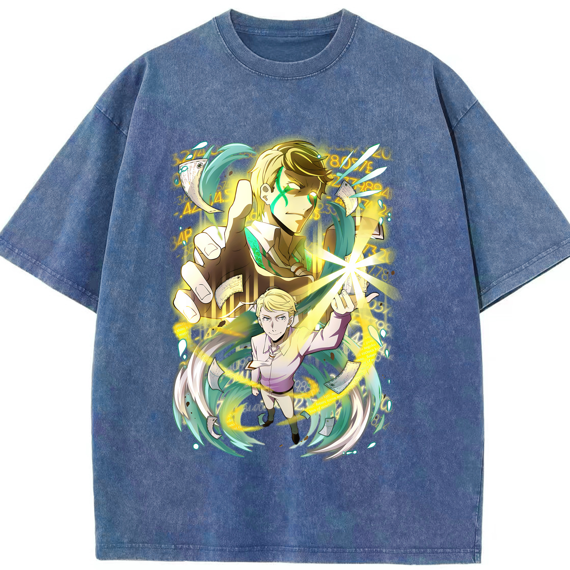 （画像用） 文豪ストレイドッグス Bungo Stray Dogs 綿100% ヴィンテージ風 半袖Tシャツ（フロントプリント）