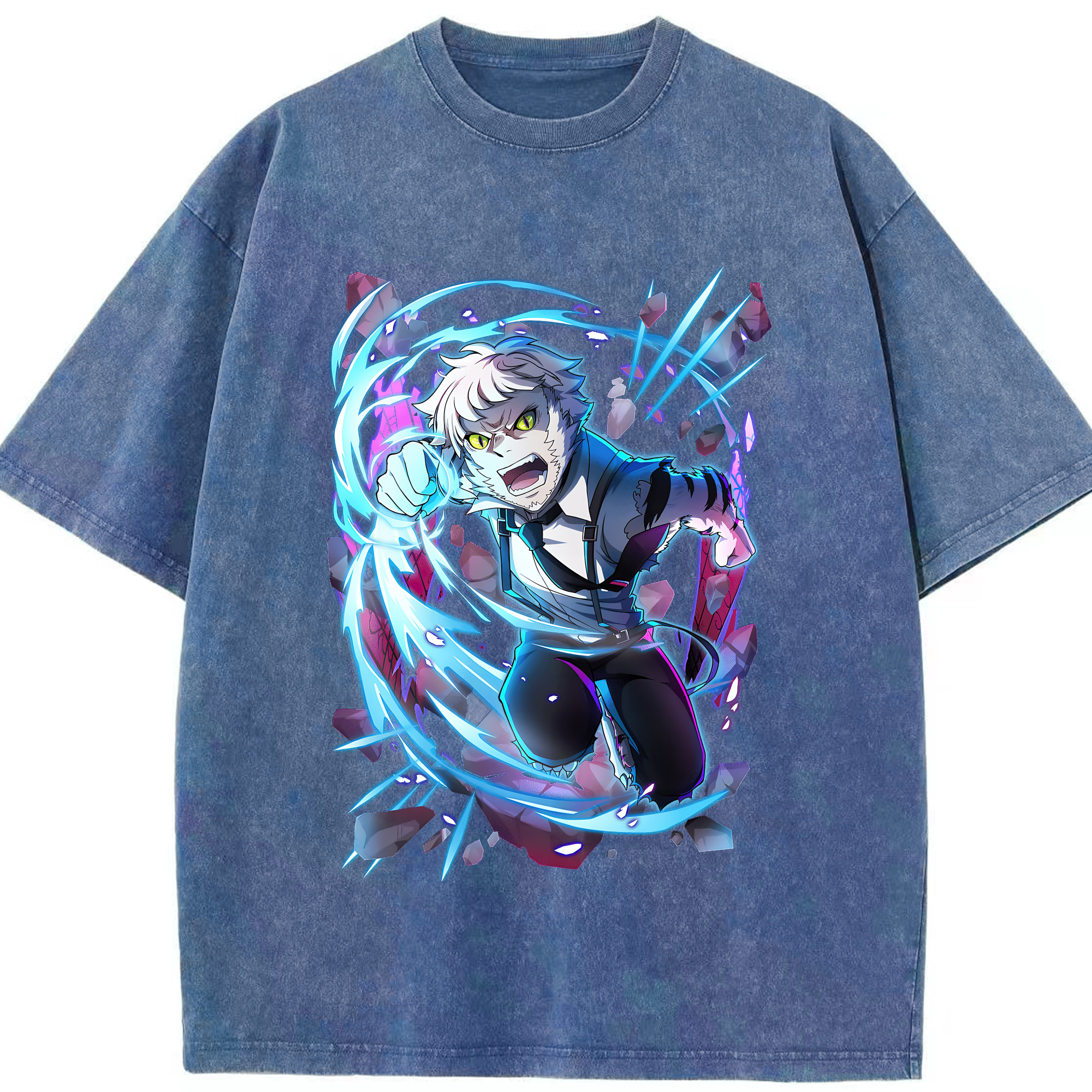 （画像用） 文豪ストレイドッグス Bungo Stray Dogs 綿100% ヴィンテージ風 半袖Tシャツ（フロントプリント）