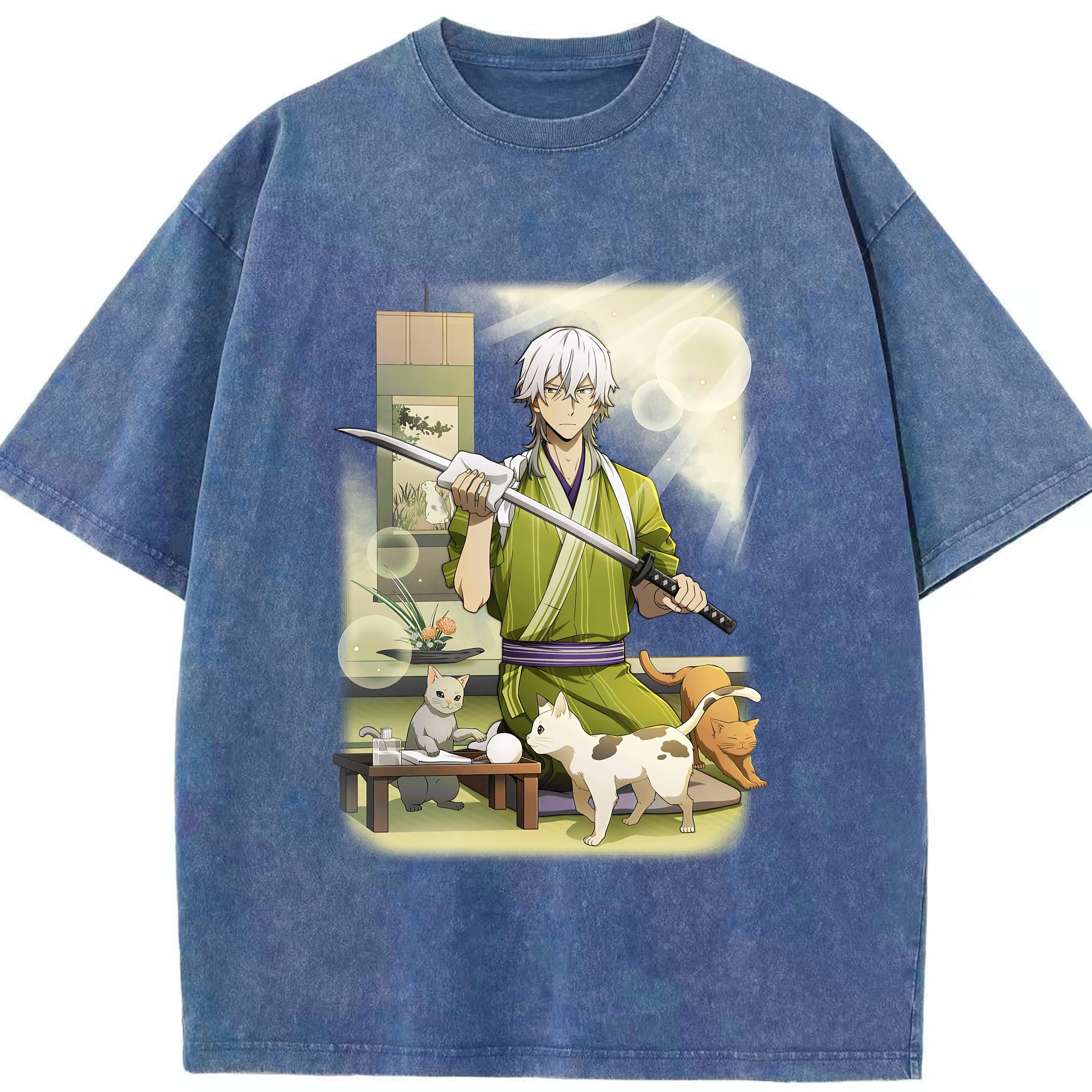 （画像用） 文豪ストレイドッグス Bungo Stray Dogs 綿100% ヴィンテージ風 半袖Tシャツ（フロントプリント）