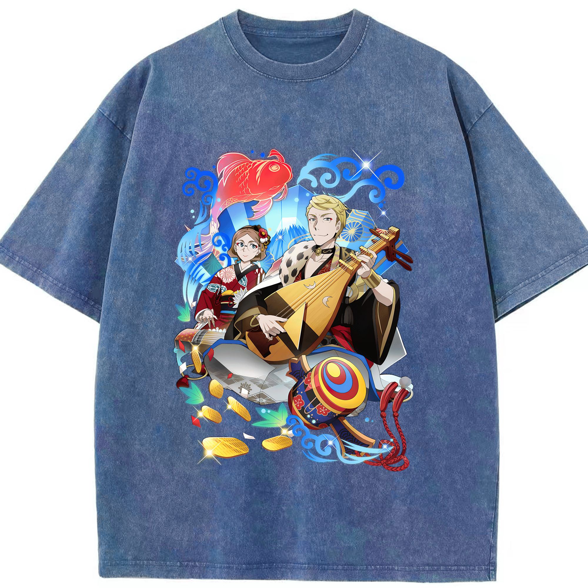 （画像用） 文豪ストレイドッグス Bungo Stray Dogs 綿100% ヴィンテージ風 半袖Tシャツ（フロントプリント）