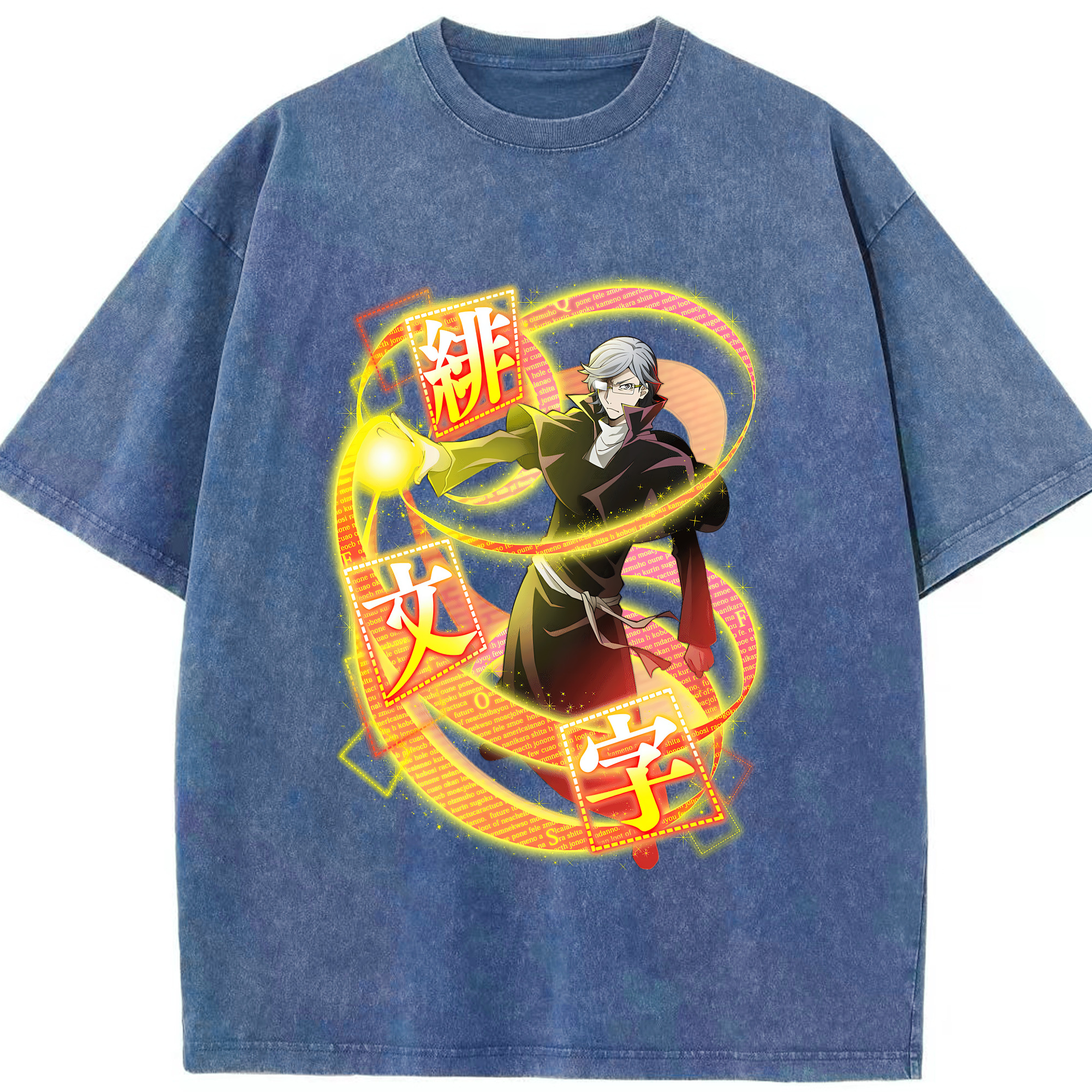 （画像用） 文豪ストレイドッグス Bungo Stray Dogs 綿100% ヴィンテージ風 半袖Tシャツ（フロントプリント）