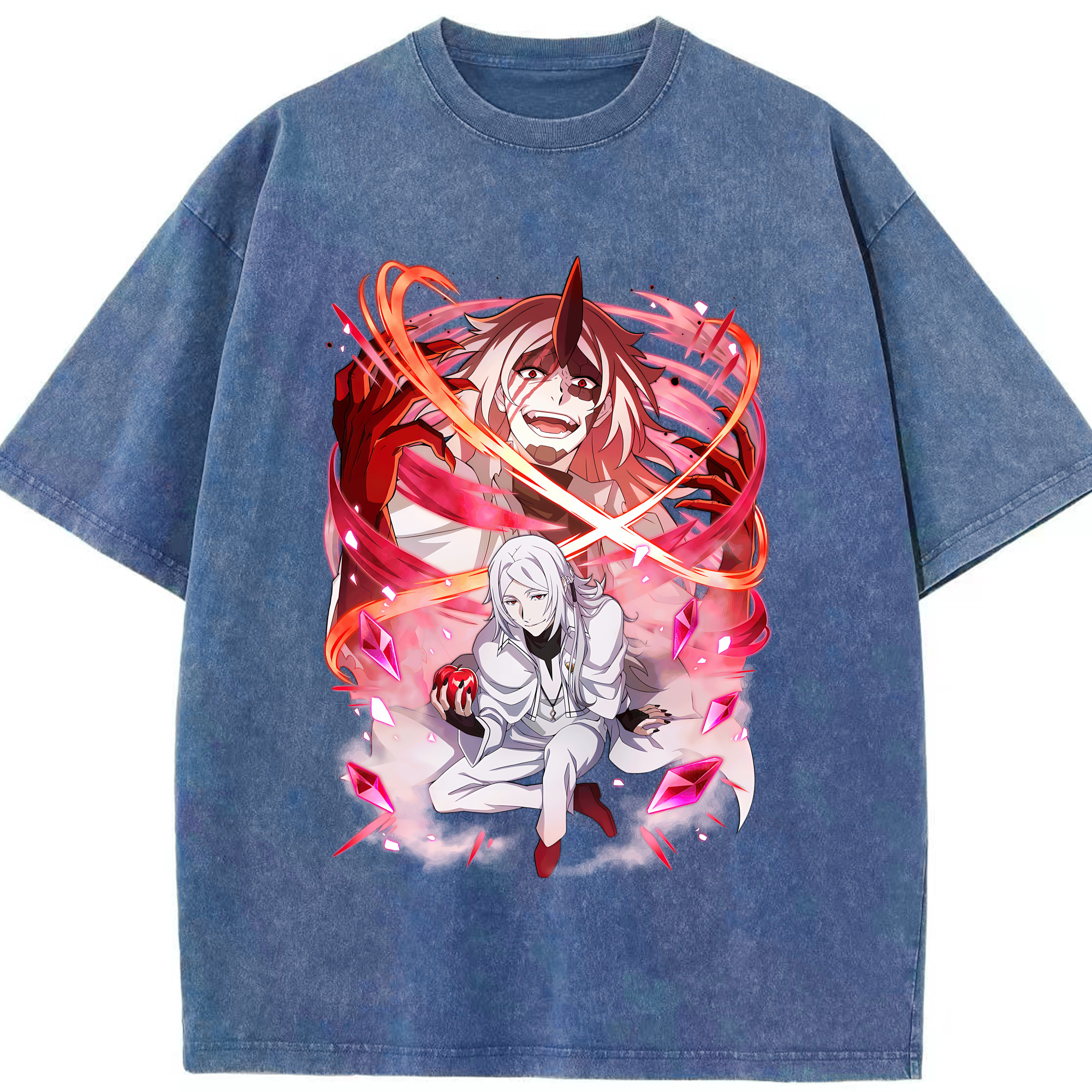 （画像用） 文豪ストレイドッグス Bungo Stray Dogs 綿100% ヴィンテージ風 半袖Tシャツ（フロントプリント）