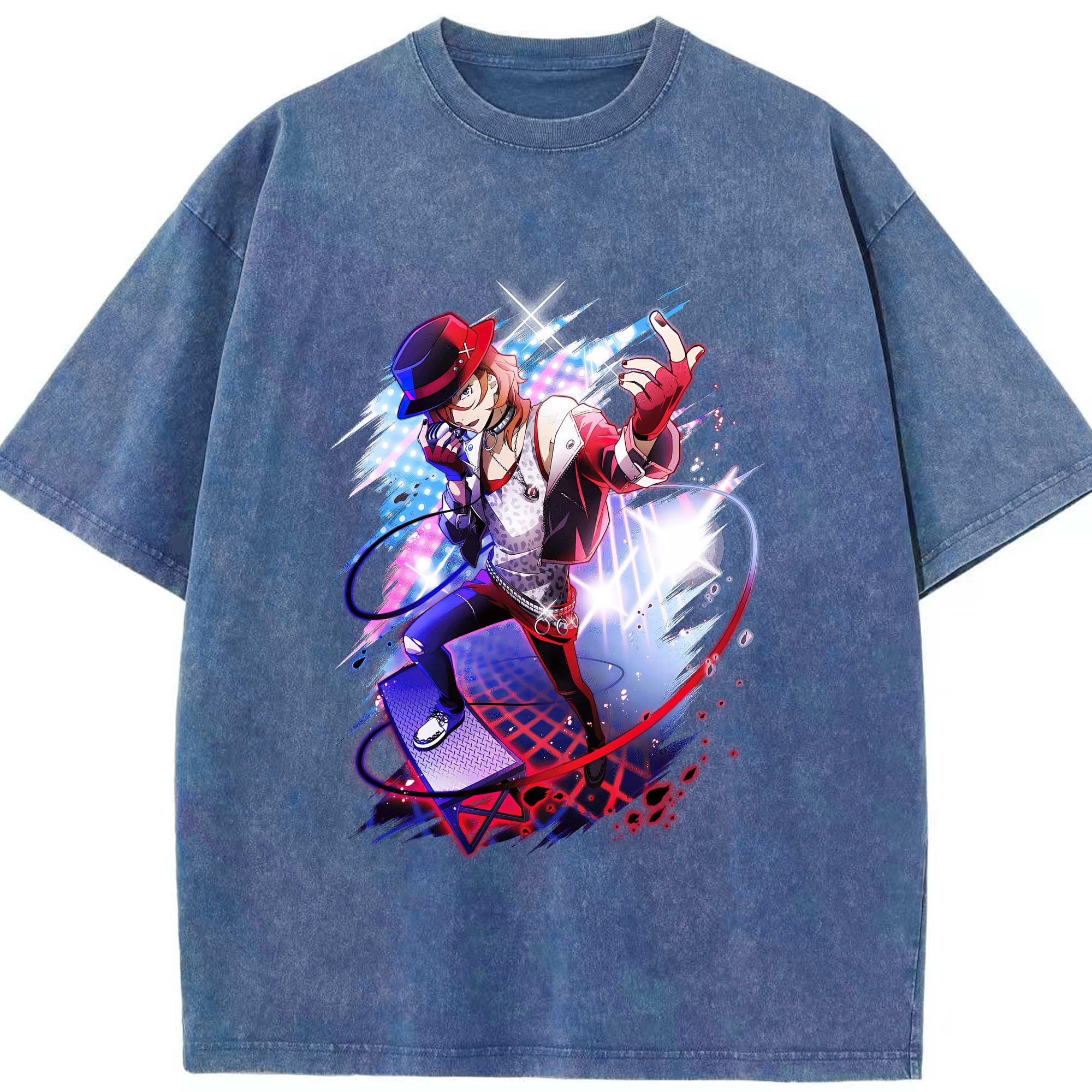 文豪ストレイドッグス Bungo Stray Dogs 綿100% ヴィンテージ風 半袖Tシャツ（フロントプリント）