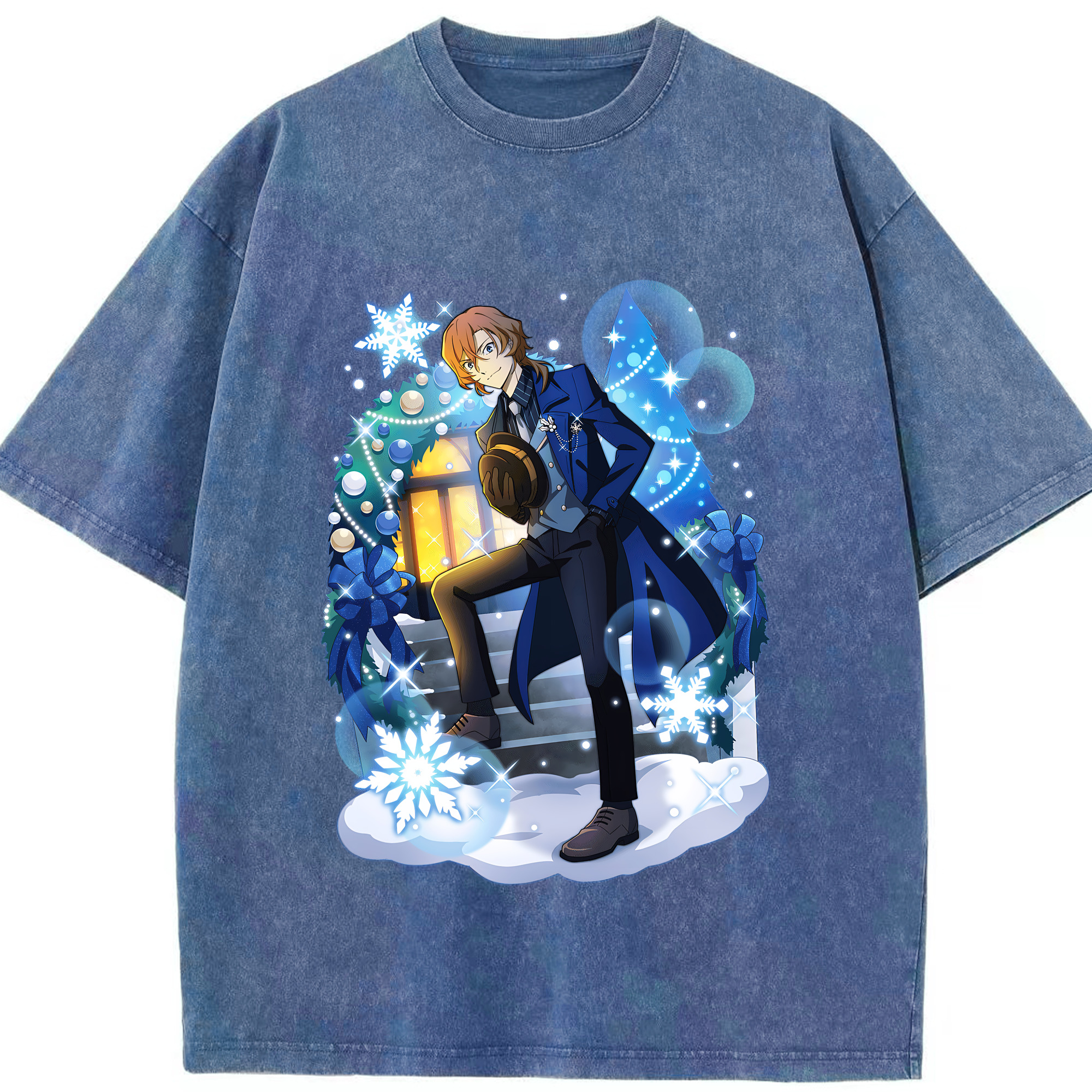 （画像用） 文豪ストレイドッグス Bungo Stray Dogs 綿100% ヴィンテージ風 半袖Tシャツ（フロントプリント）